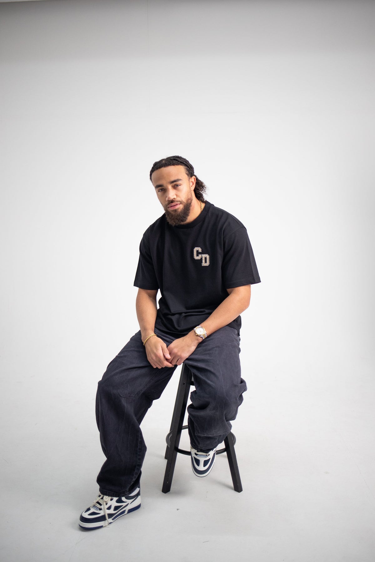 Cardair CD Logo T Shirt - Black — XS — Side View