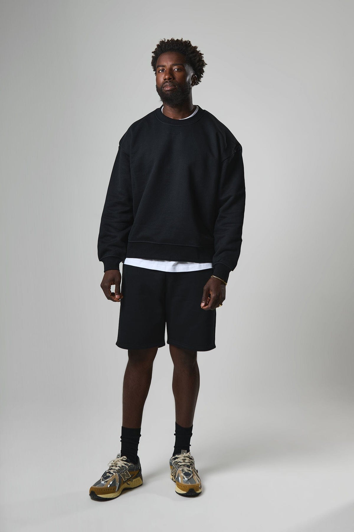 Etiquette Core Crew 'Black' — Black — Size S — Back View