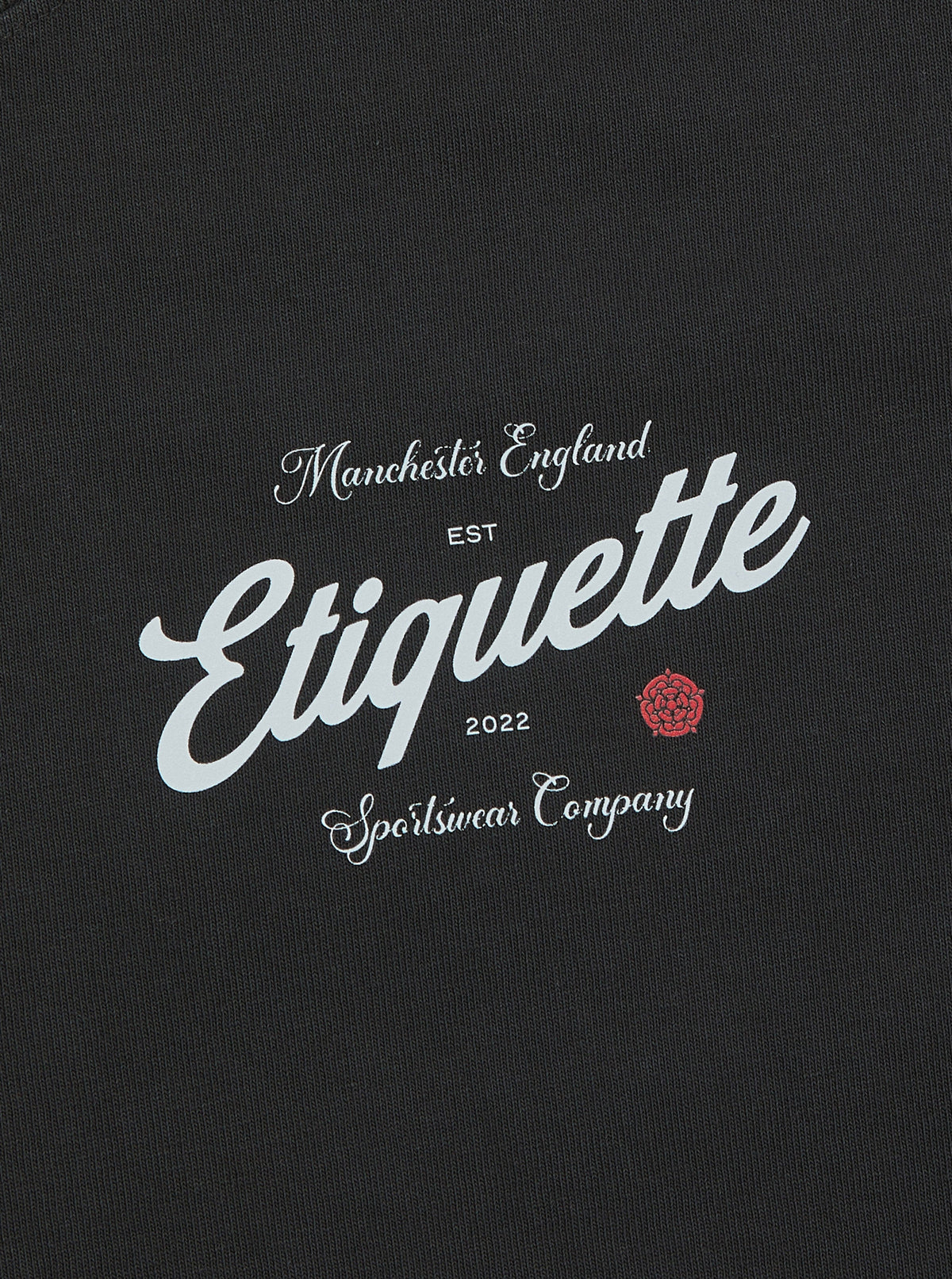 Etiquette The Rose Tee 'Black' — Faded Black — Size S — Detail View