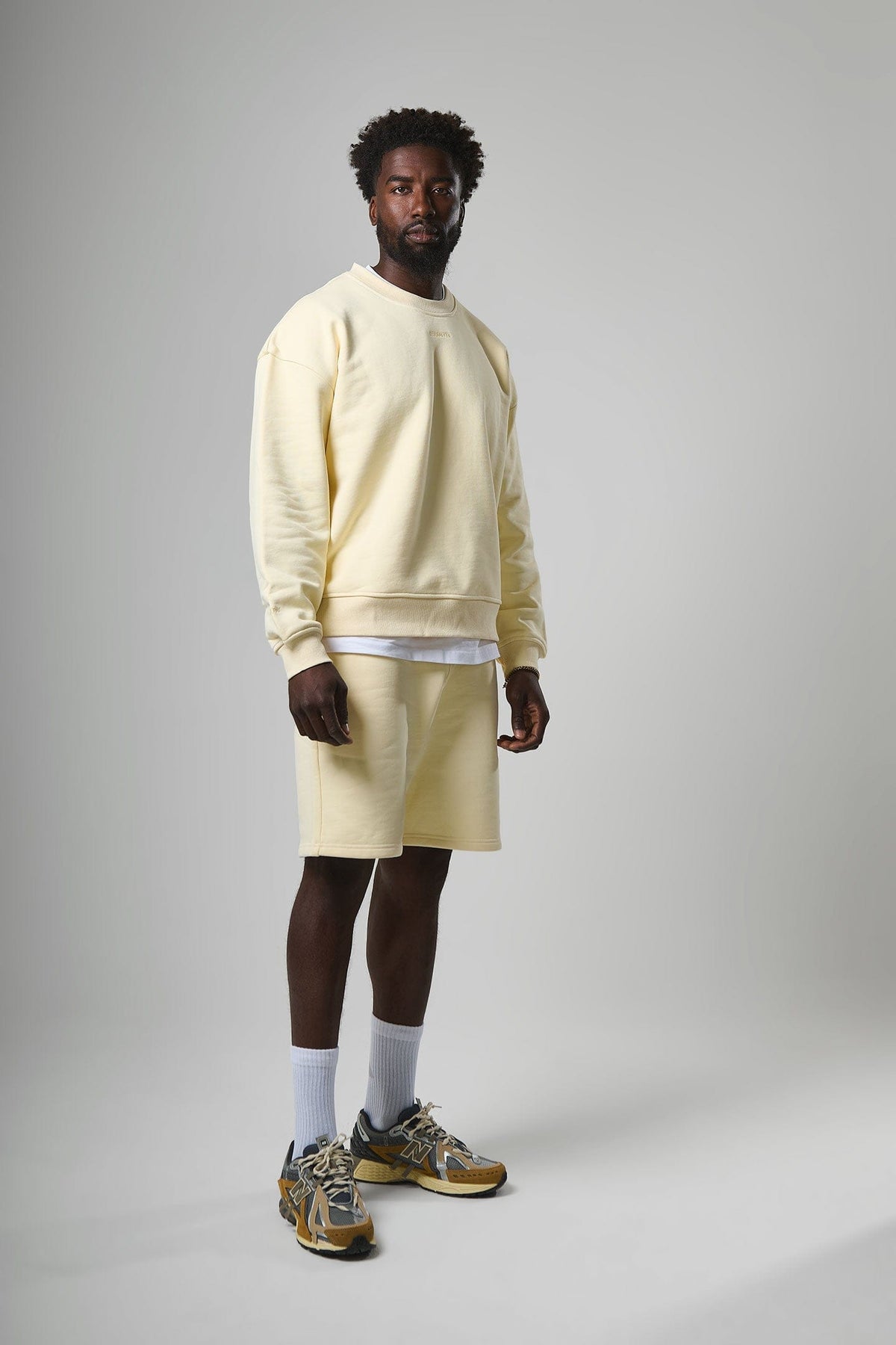 Etiquette Core Crew 'Buttermilk' — Buttermilk — Size S — Back View