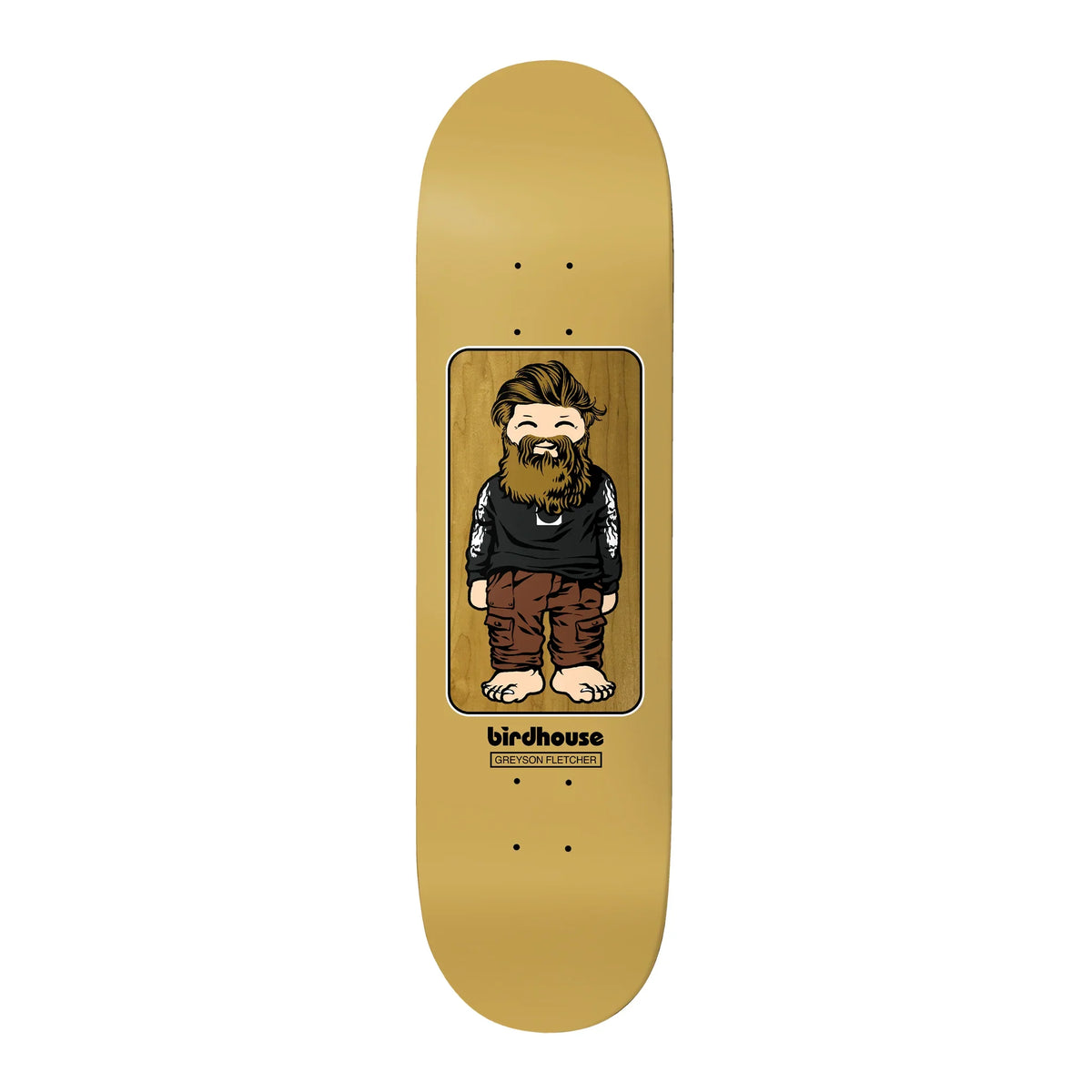 "Birdhouse Greyson Fletcher Toybox Deck 8.25 — art by Matthew Nacho Ward, 100% hard rock Canadian maple"