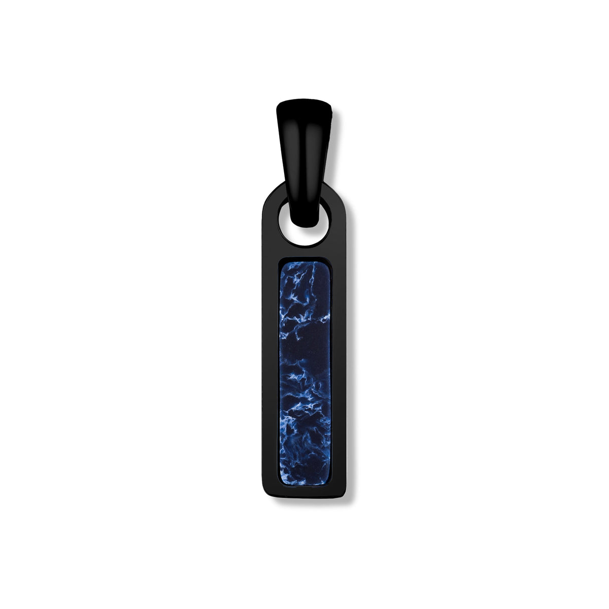 black mens september birthstone pendant 