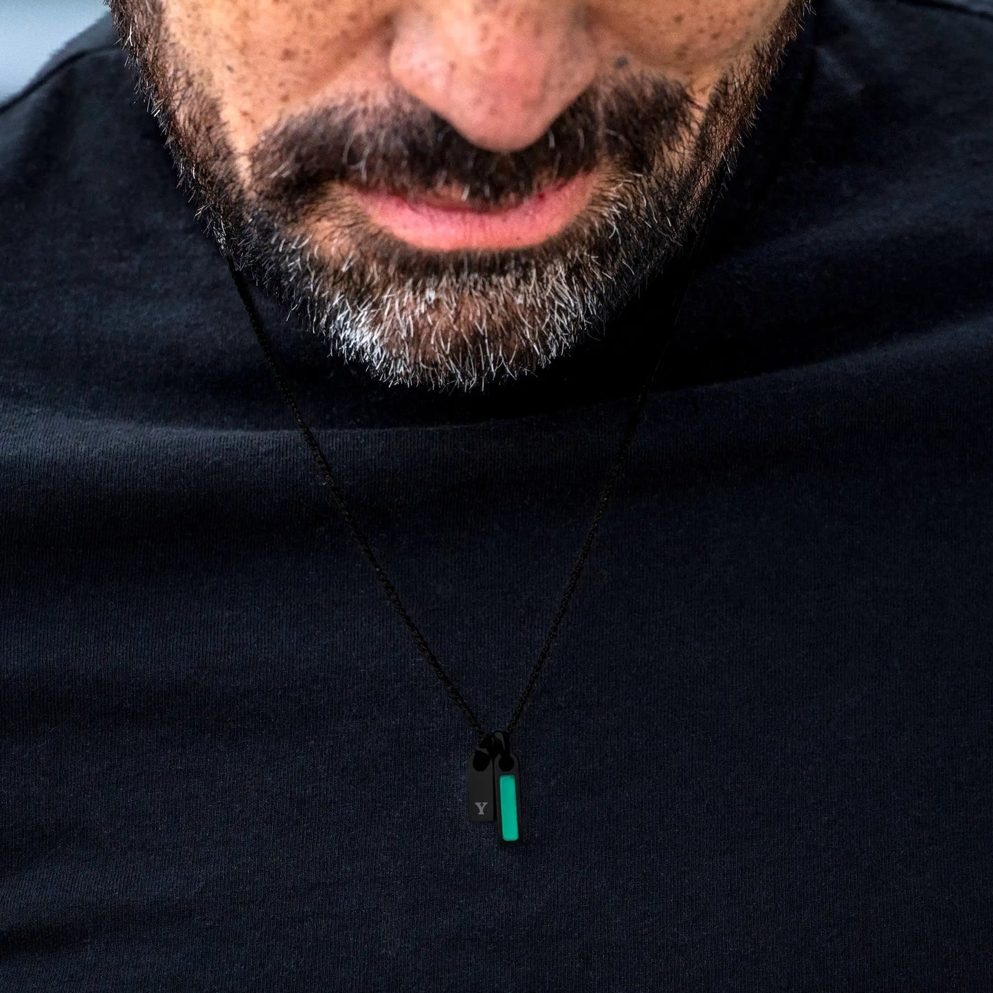 Birthstone Tag Pendant - Stealth