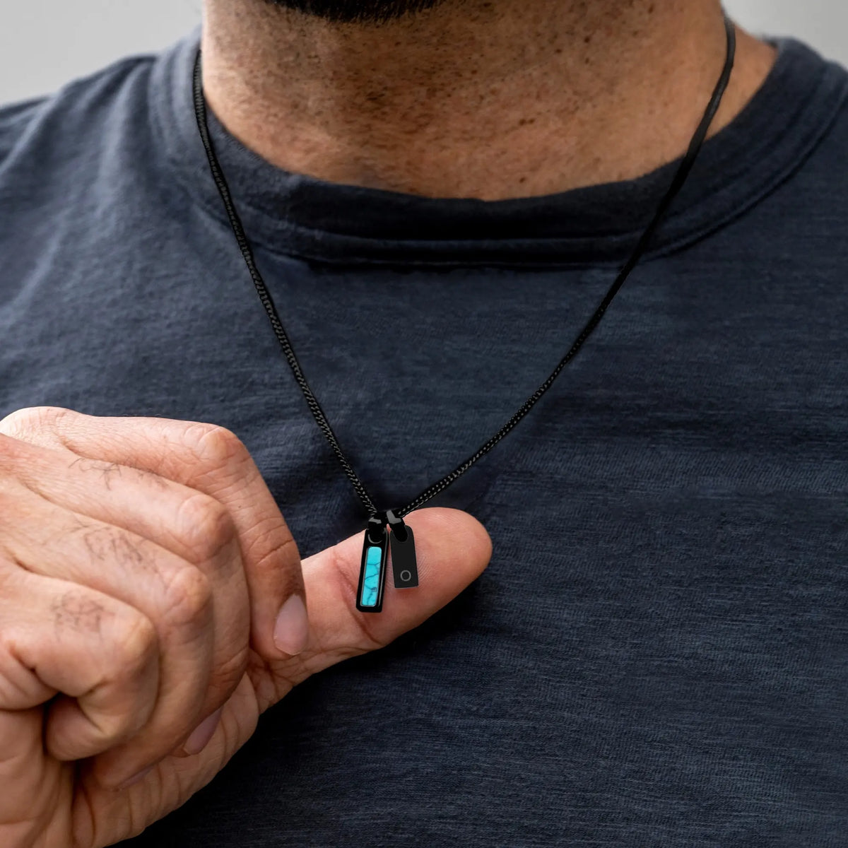Initial Tag Pendant - Stealth