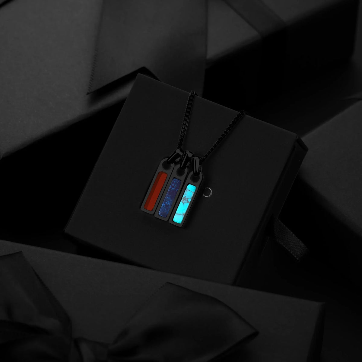 Birthstone Tag Pendant - Stealth