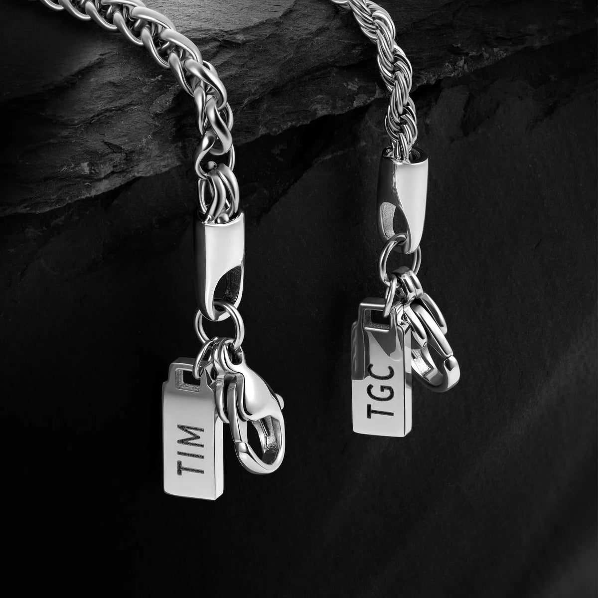Rope Chain Bracelet, 2.5MM - Silver