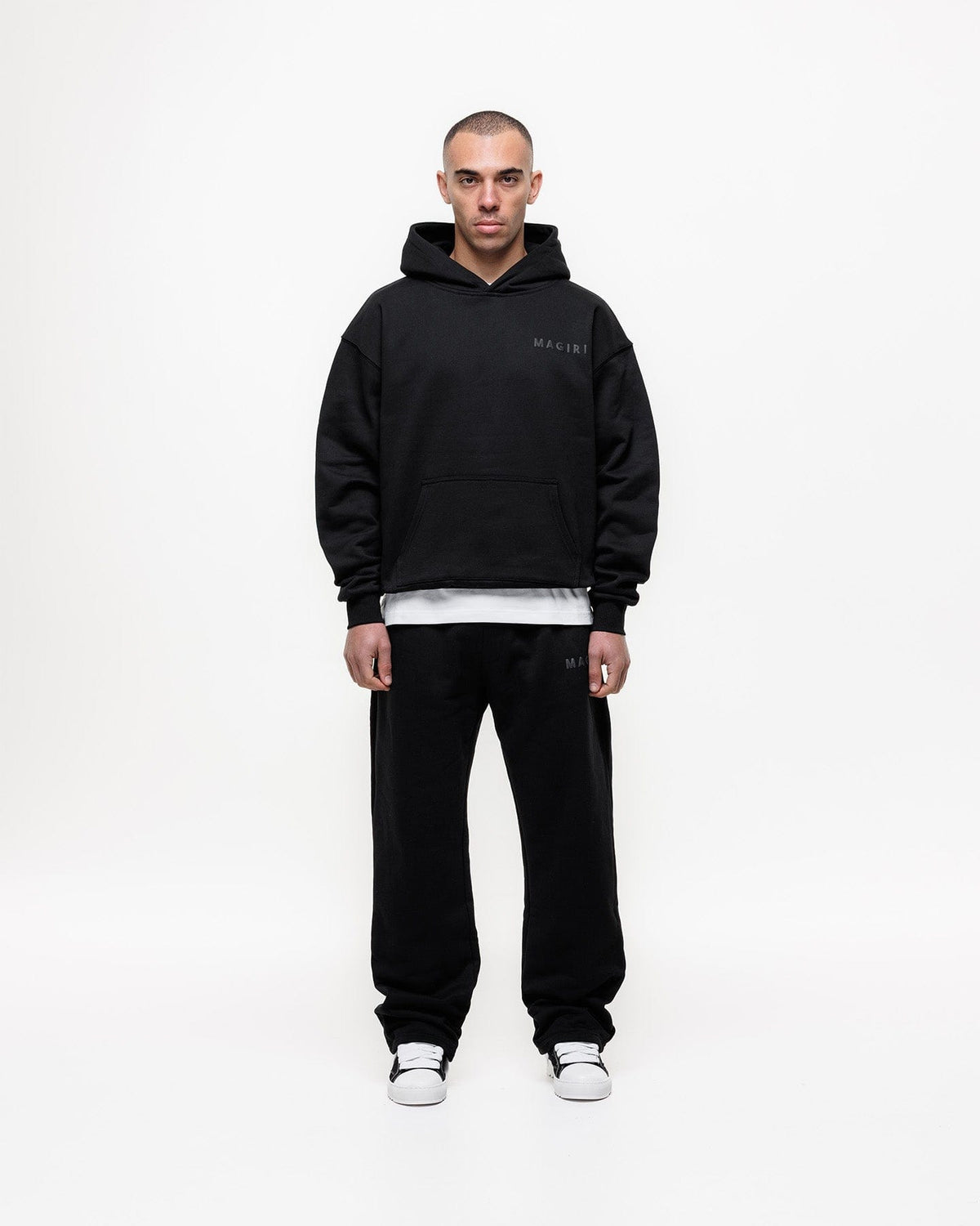 Magiri Core Puff Printed Hoodie 'Black' — Black — Size S — Back View