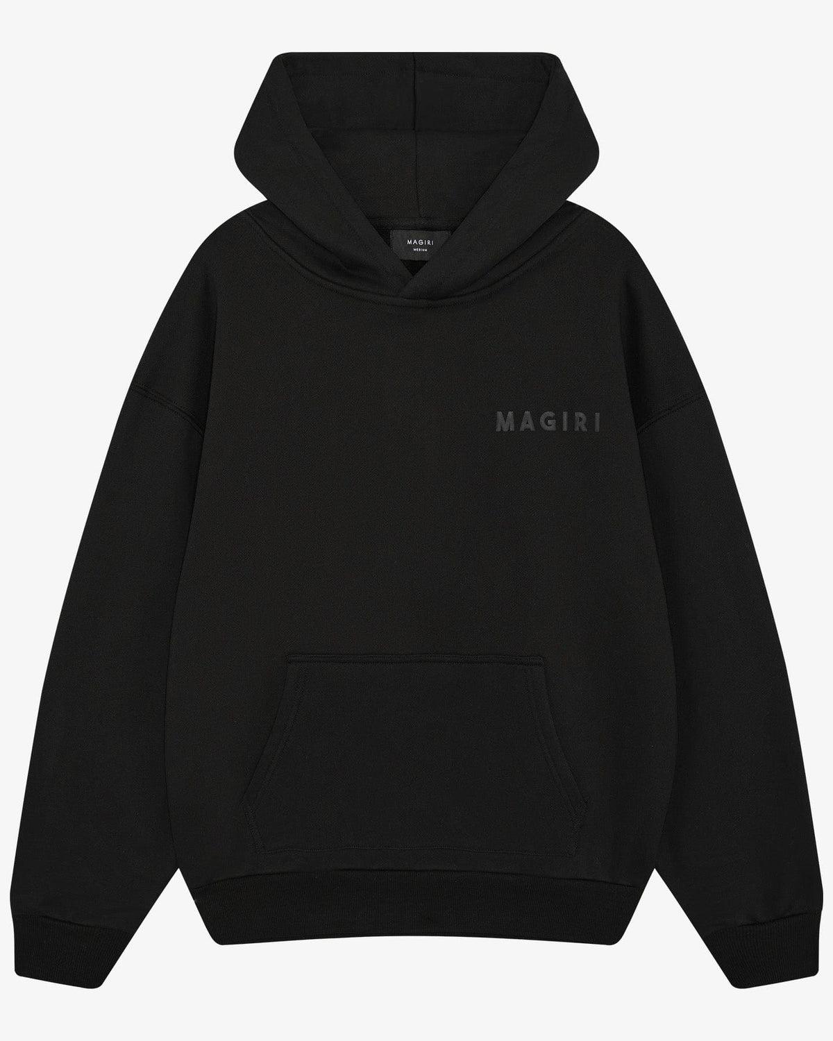 Magiri Core Puff Printed Hoodie 'Black' — Black — Size S — Front View