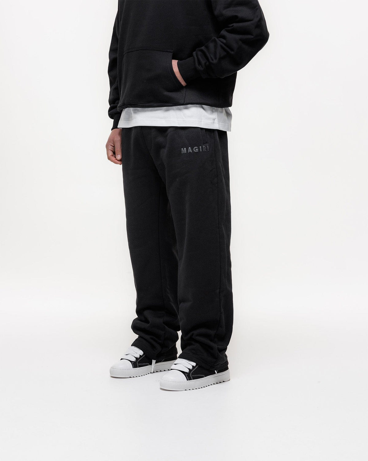 Magiri Core Puff Printed Joggers 'Black' — Black — Size S — Lifestyle View