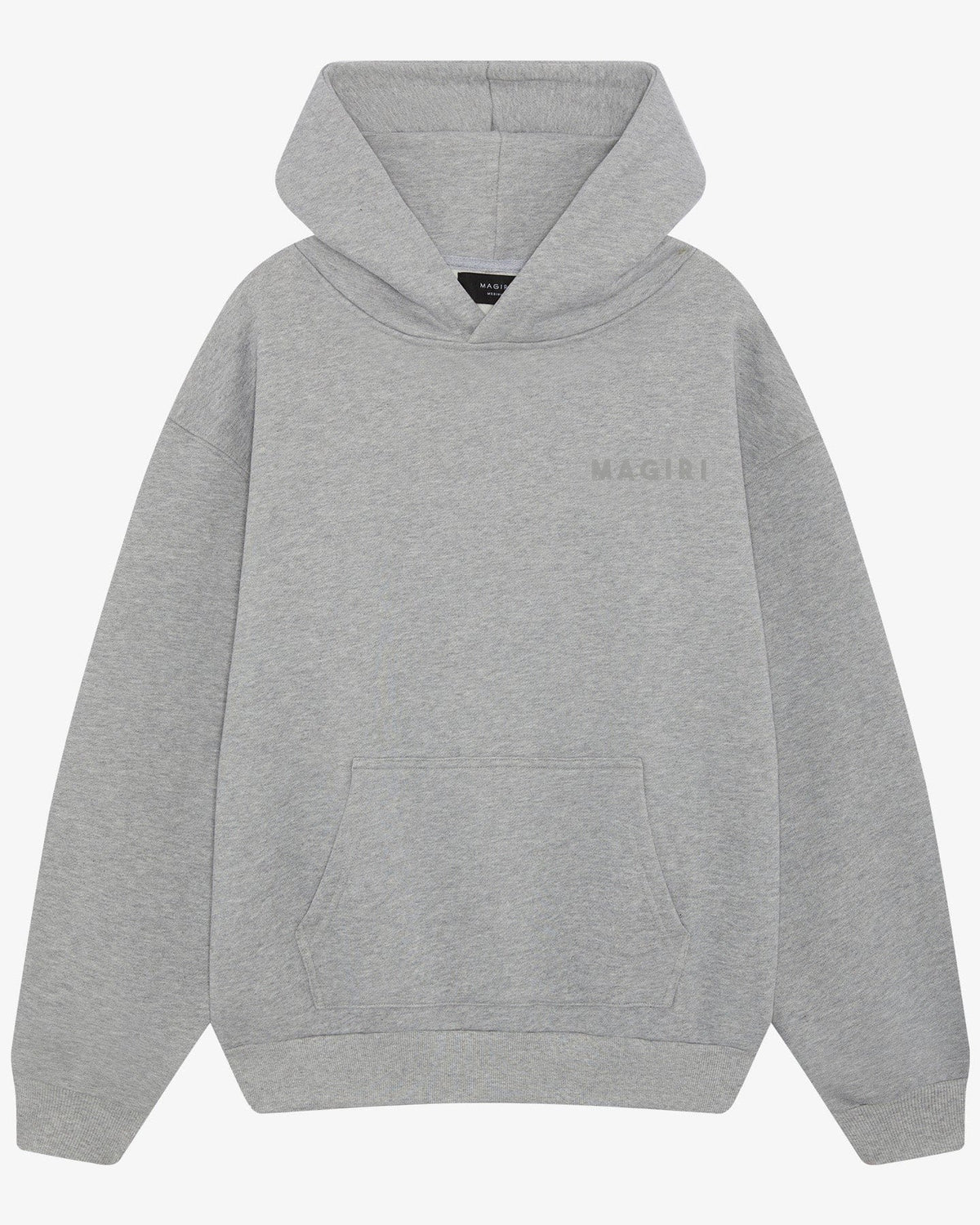 Magiri Core Puff Printed Hoodie 'Grey' — Grey — Size S — Front View