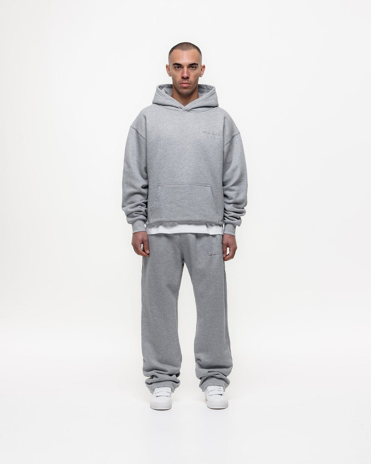 Magiri Core Puff Printed Hoodie 'Grey' — Grey — Size S — Back View