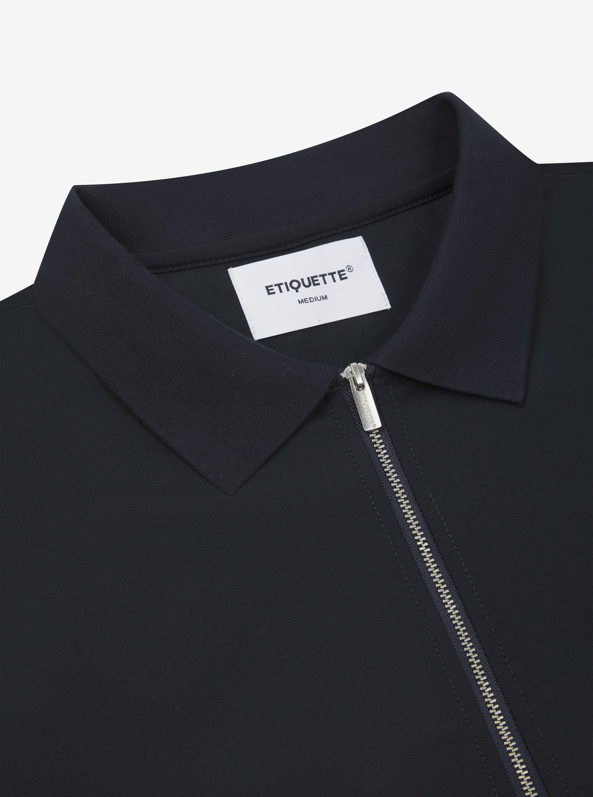 Etiquette Double Zip Overshirt 'Navy' — Dark Navy — Size S — Back View