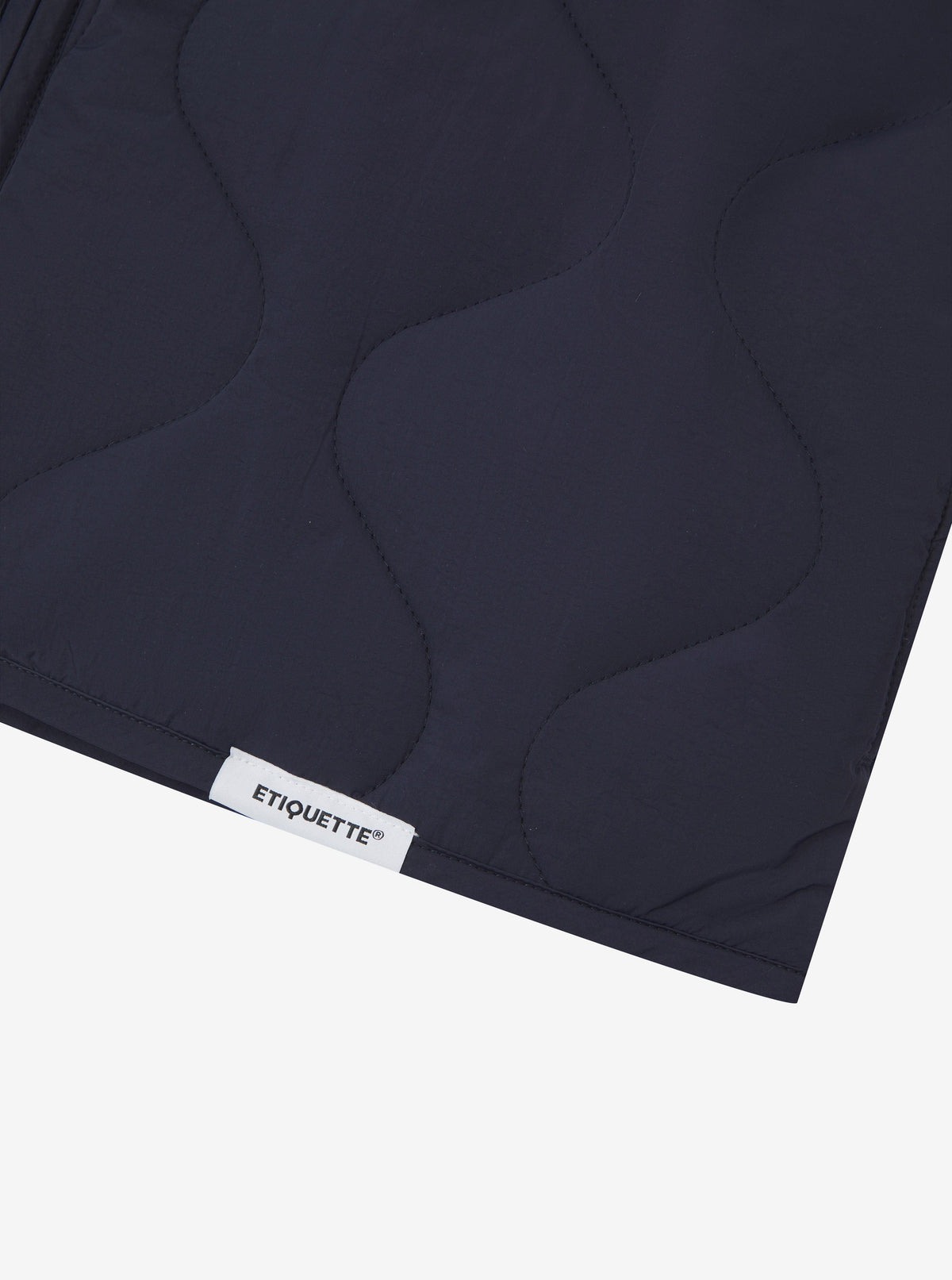 Etiquette Liner Vest 'Navy' — Navy — Size S — Detail View