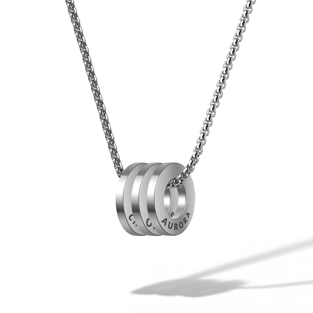 Family Rings Necklace - Silver