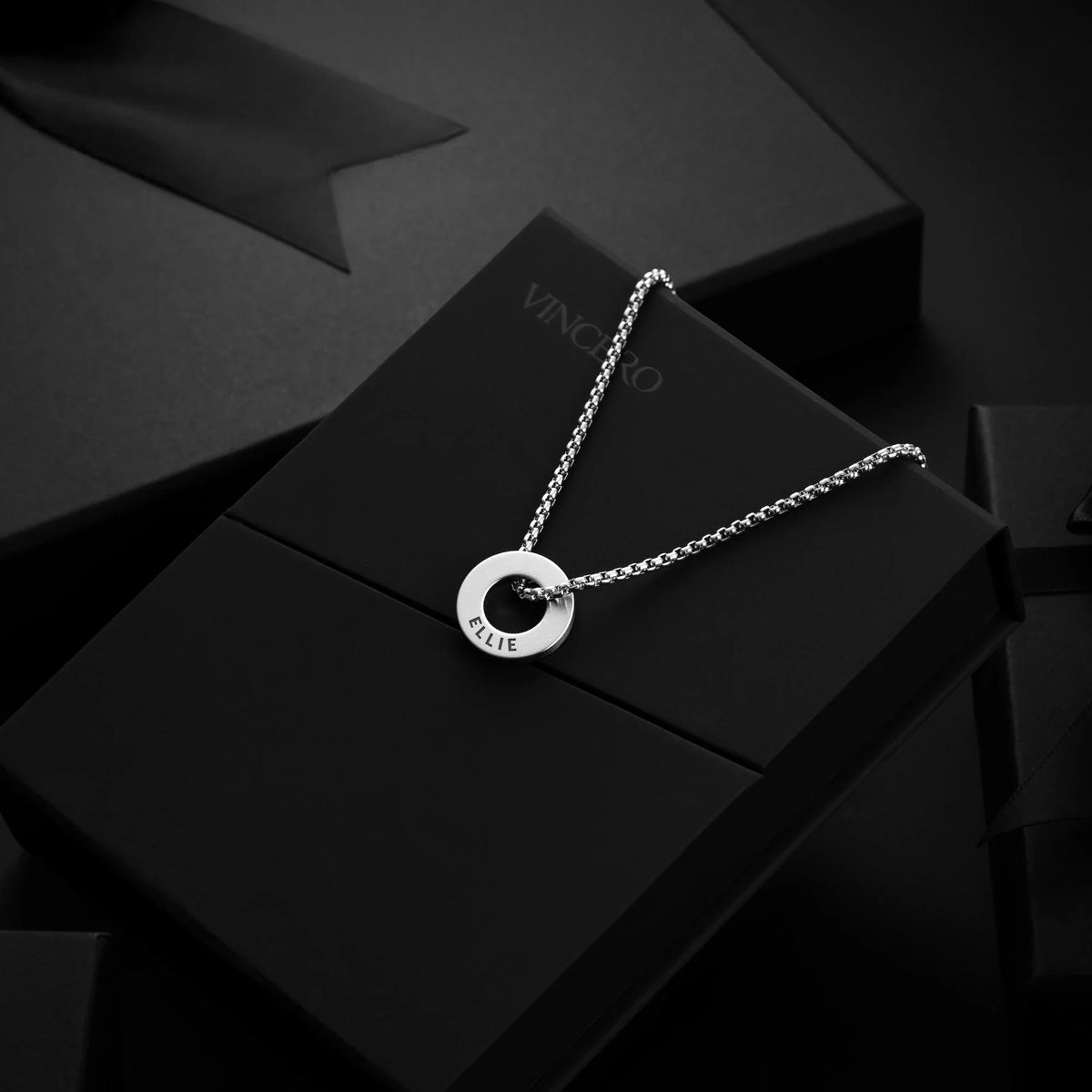 Family Rings Pendant - Silver