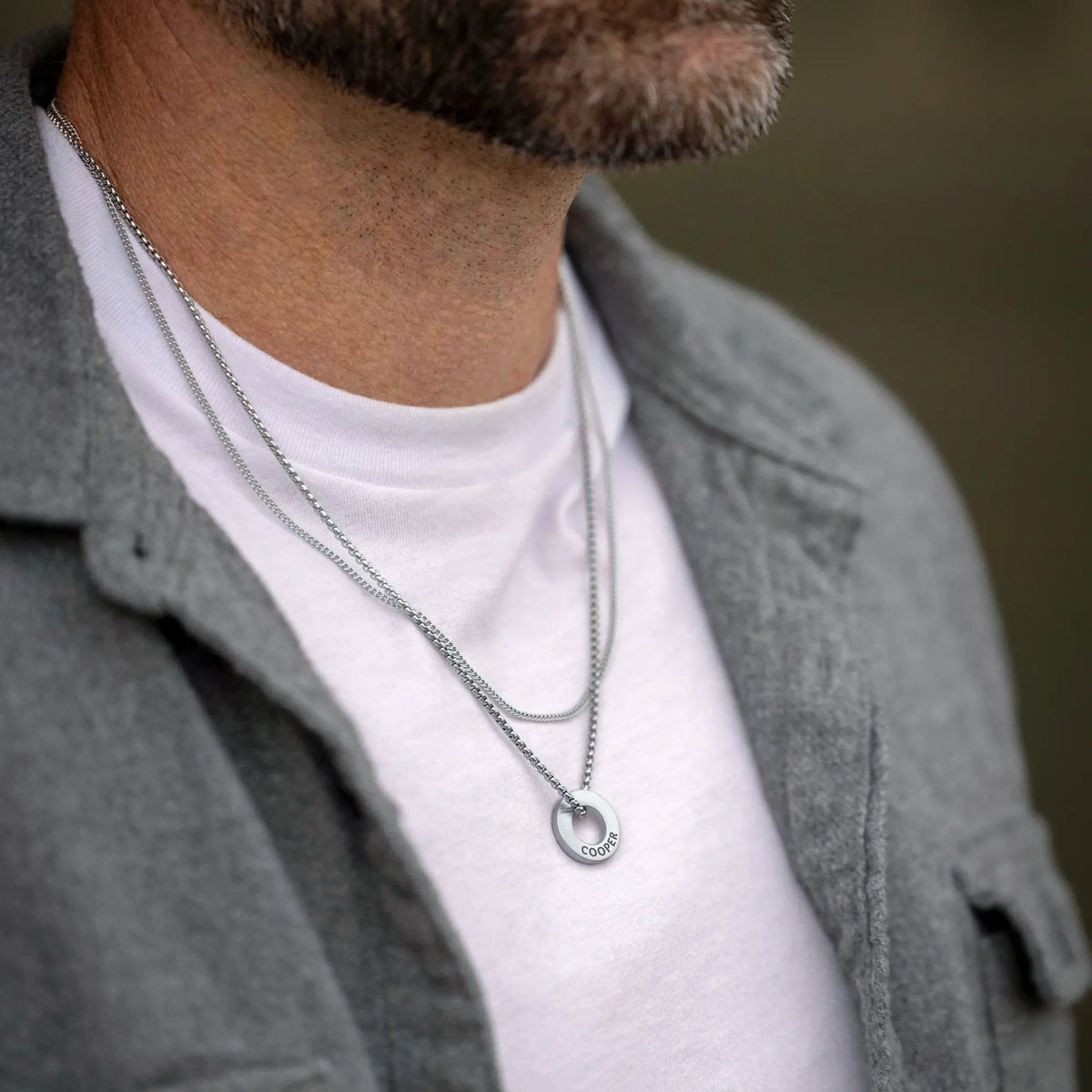 Family Rings Necklace - Silver