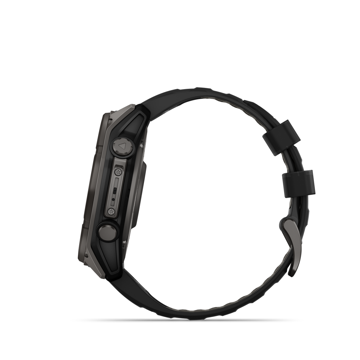 Garmin Fēnix 8 (51 mm, Solar Sapphire, Carbon‑Gray DLC Titanium Bezel, Black‑Pebble‑Grey Silicone Band)