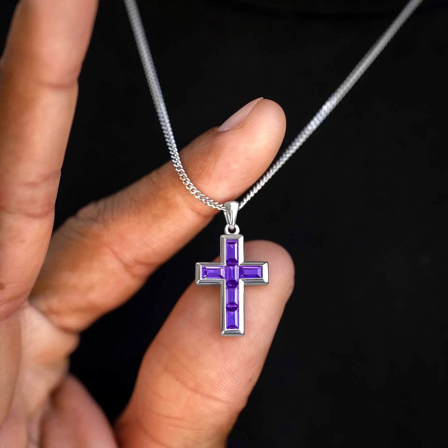 Stone Cross Set - Amethyst Set