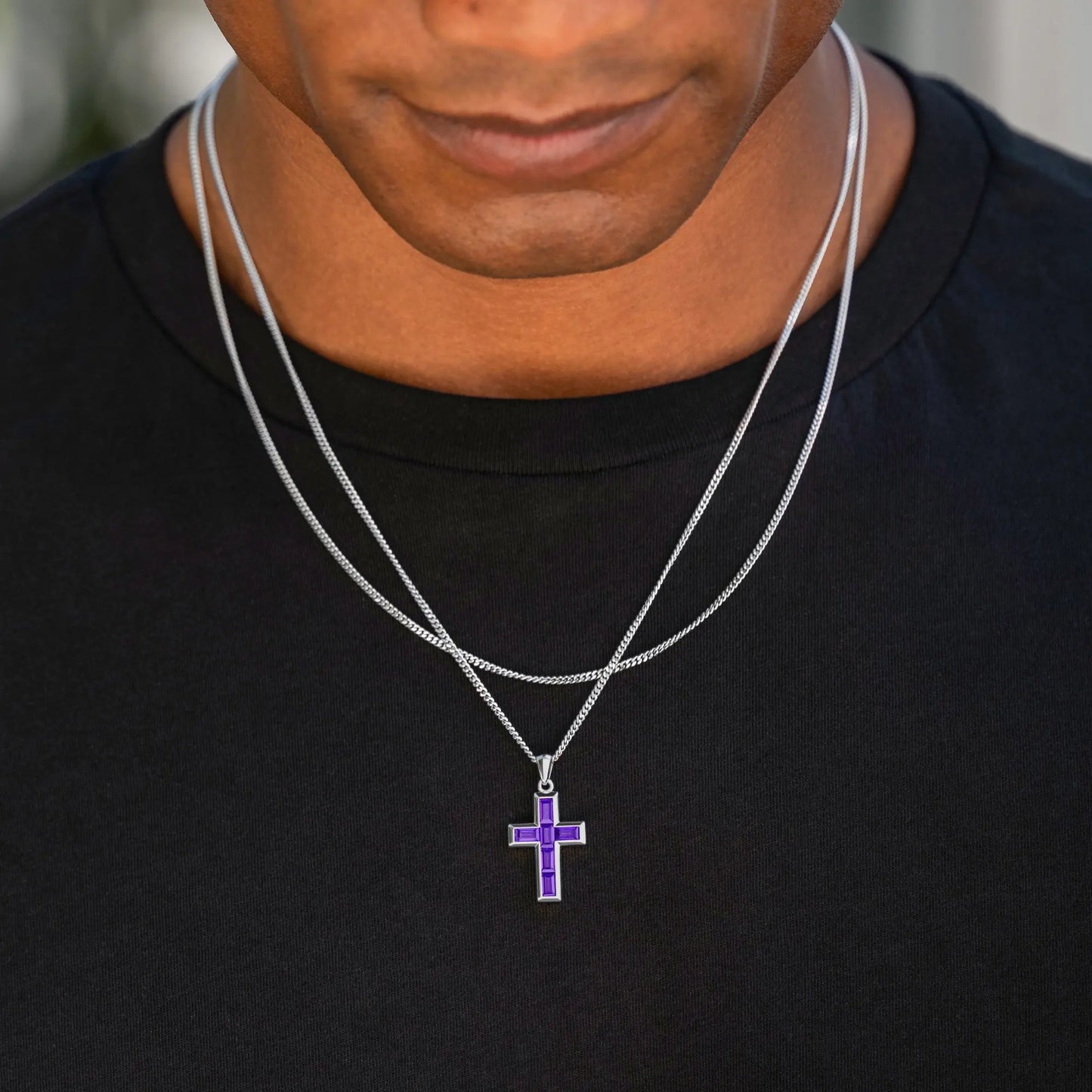 Stone Cross Set - Amethyst Set