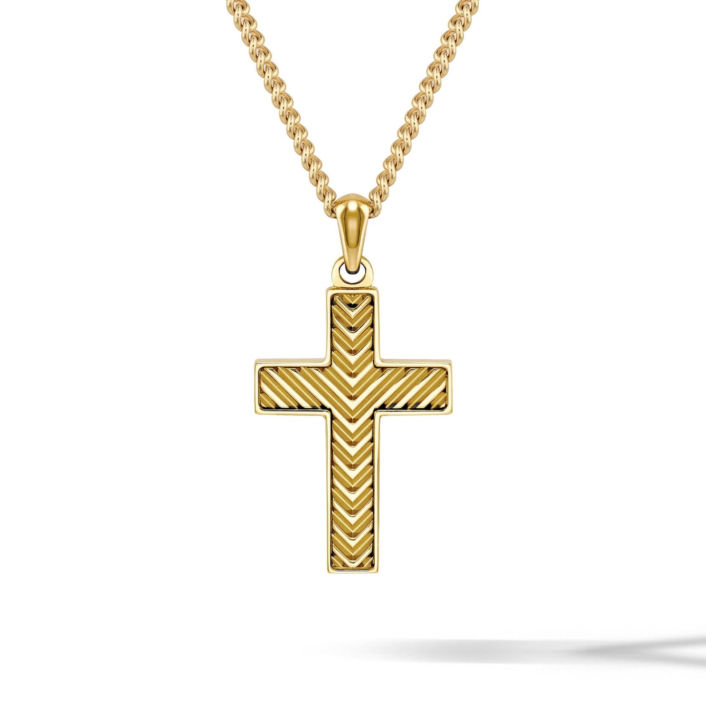 Chevron Cross Pendant - Gold