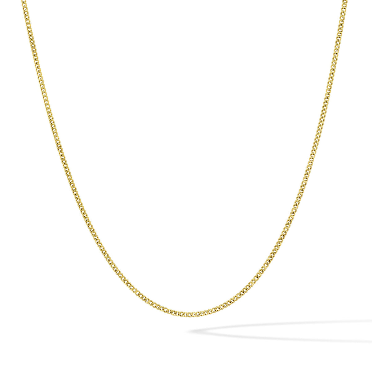Micro Cuban Chain Necklace, 2.2MM - Gold
