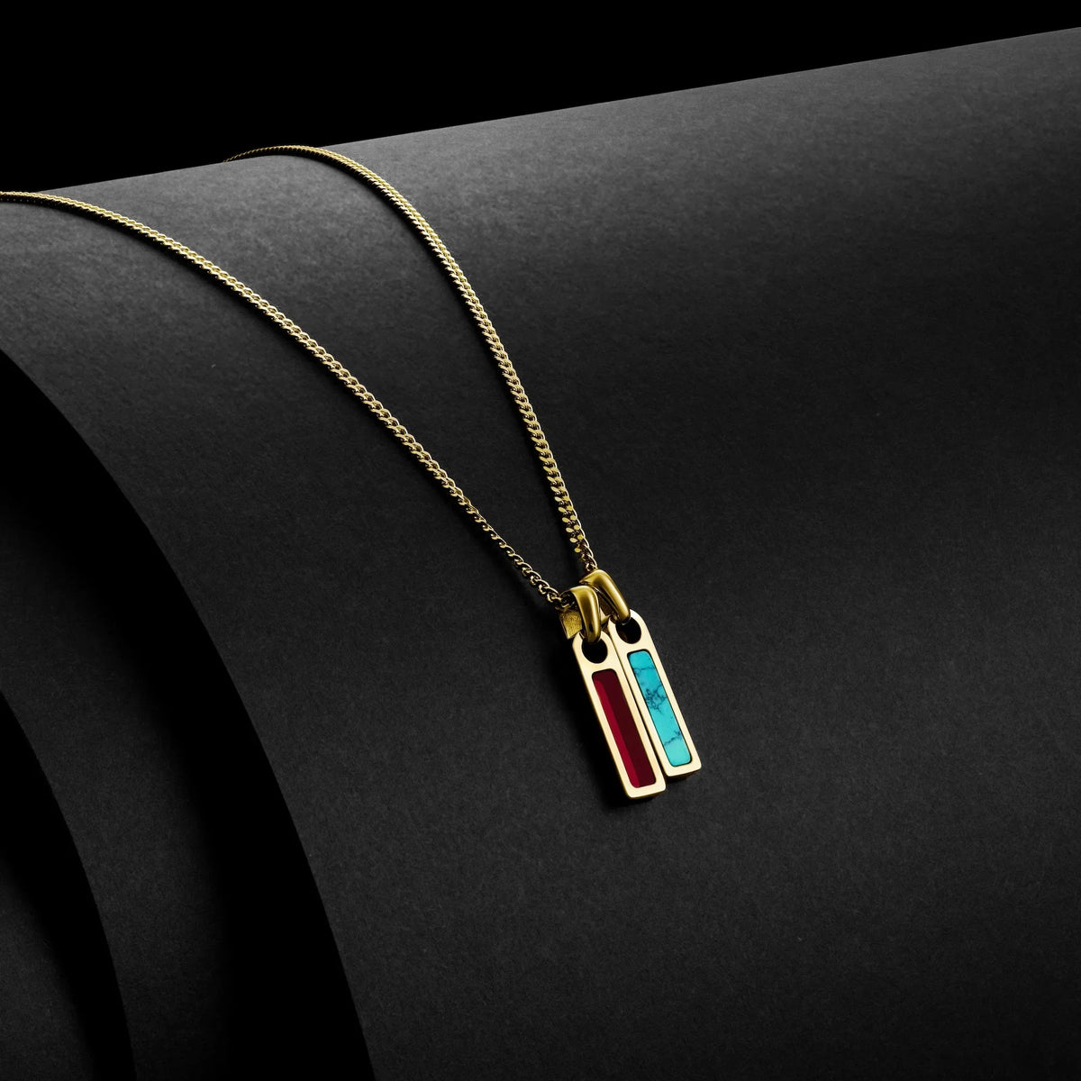 Birthstone Tag Necklace - Gold