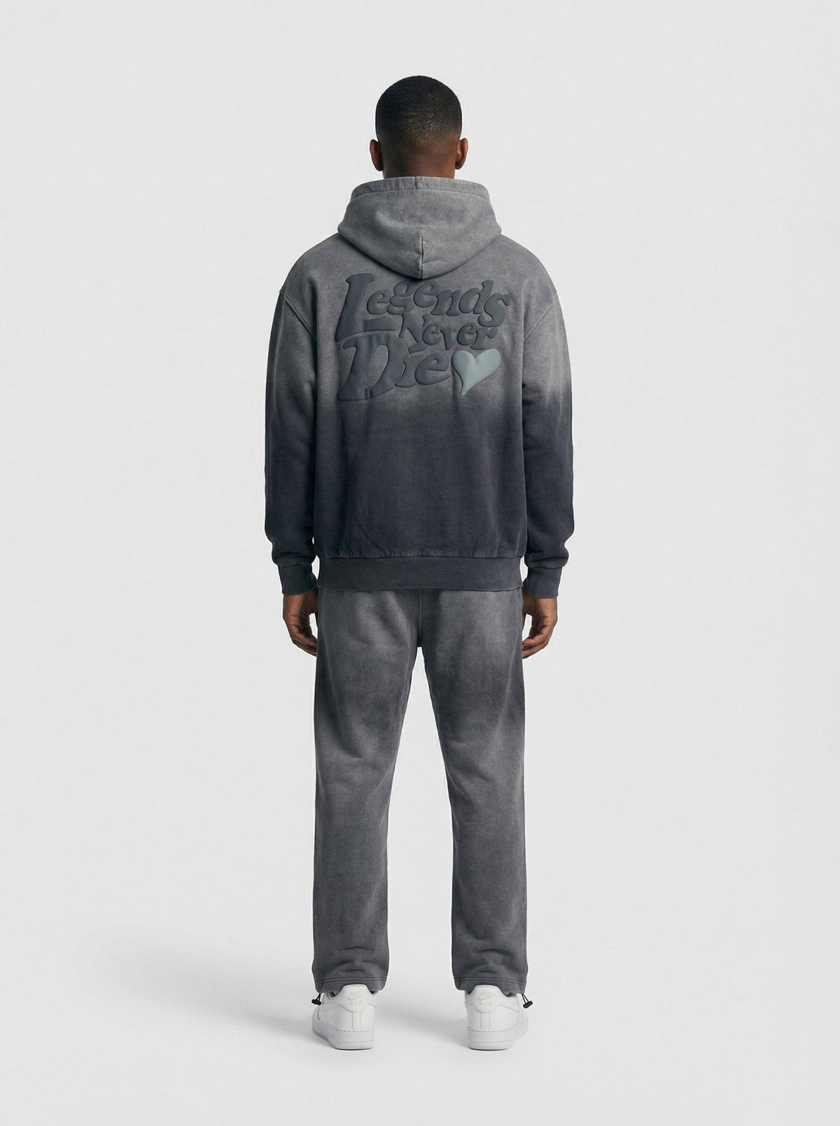 Legende Paris LND GRADIENT HOOD - CHARCOAL WASHED — XS — Detail View