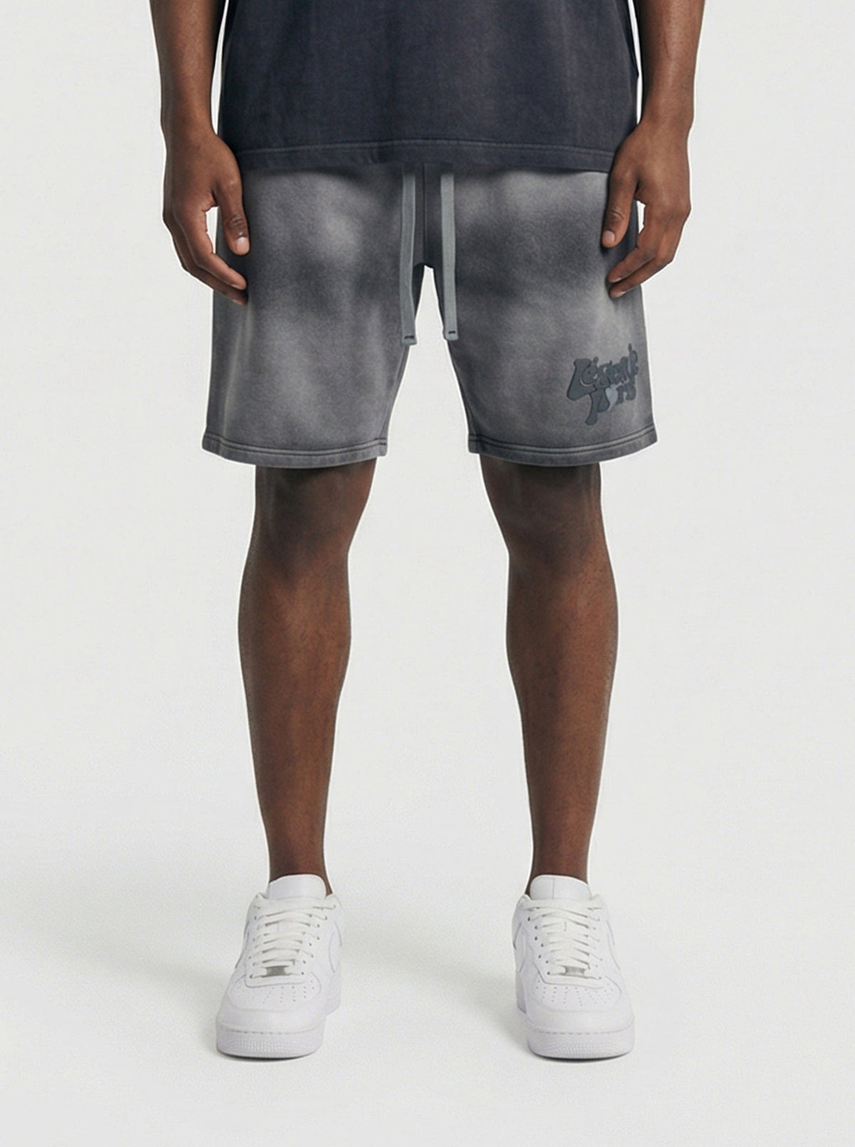 Legende Paris LND GRADIENT SHORT - CHARCOAL WASHED — XS — Front View
