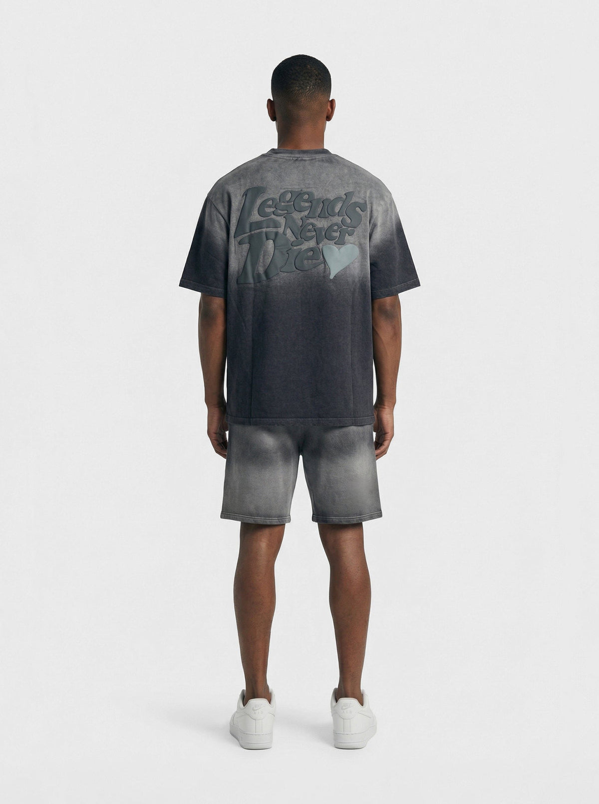 Legende Paris LND GRADIENT SHORT - CHARCOAL WASHED — XS — Top View