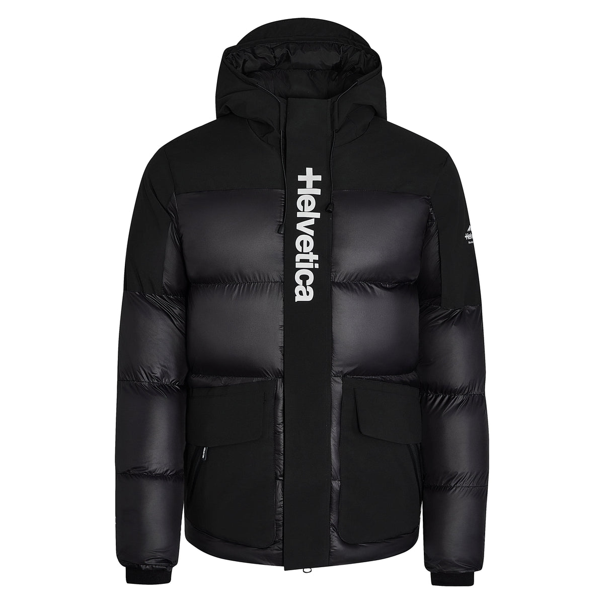 Helvetica Mountain Pioneers Queyras Hooded Down Jacket — S — Front View
