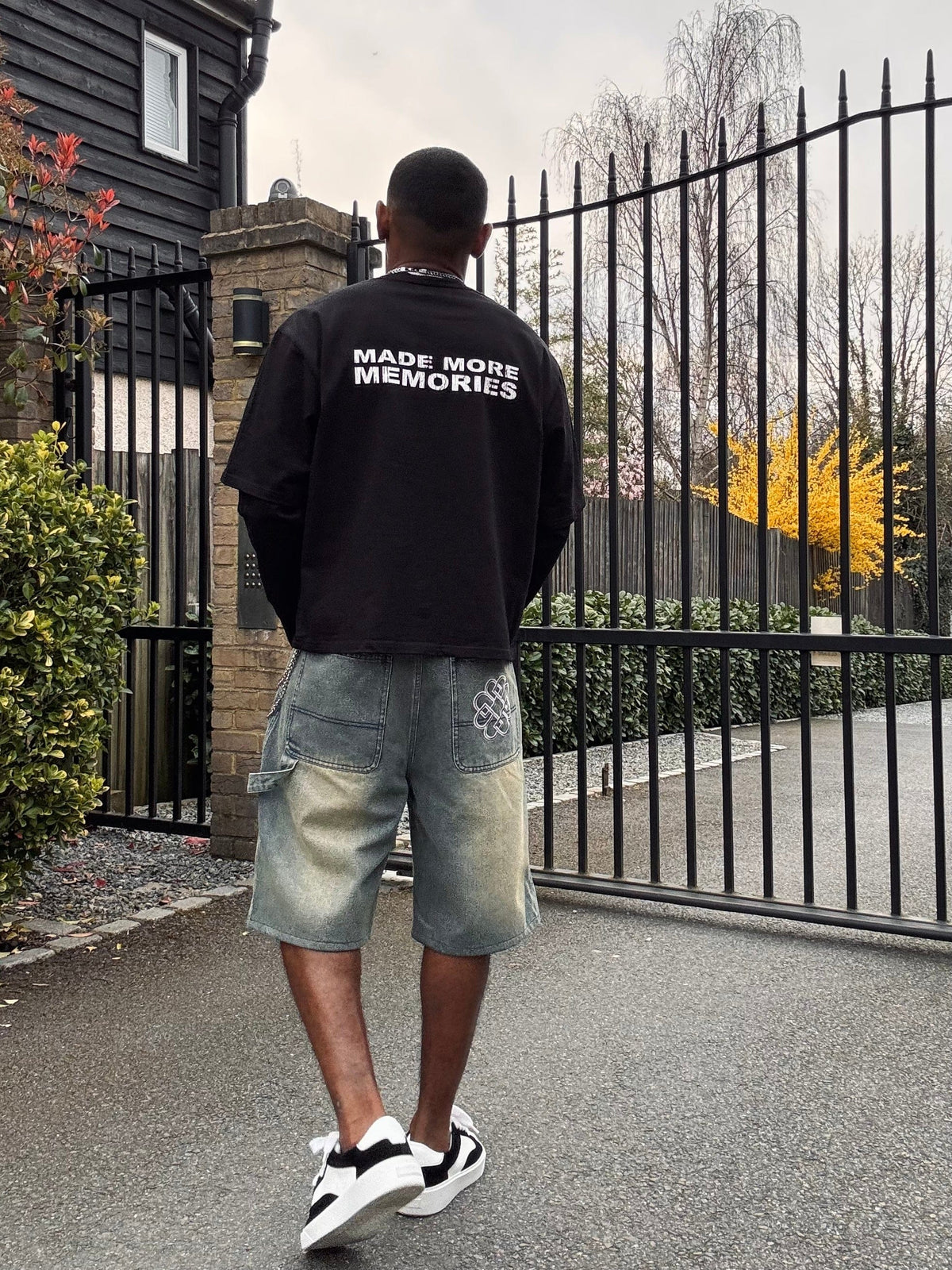 Benir Clothing Made Many Mistakes T-Shirt - Black — XS — Back View