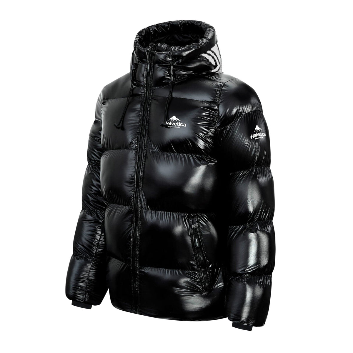 Helvetica Mountain Pioneers Freezer Hooded Down Jacket — S — Lifestyle View
