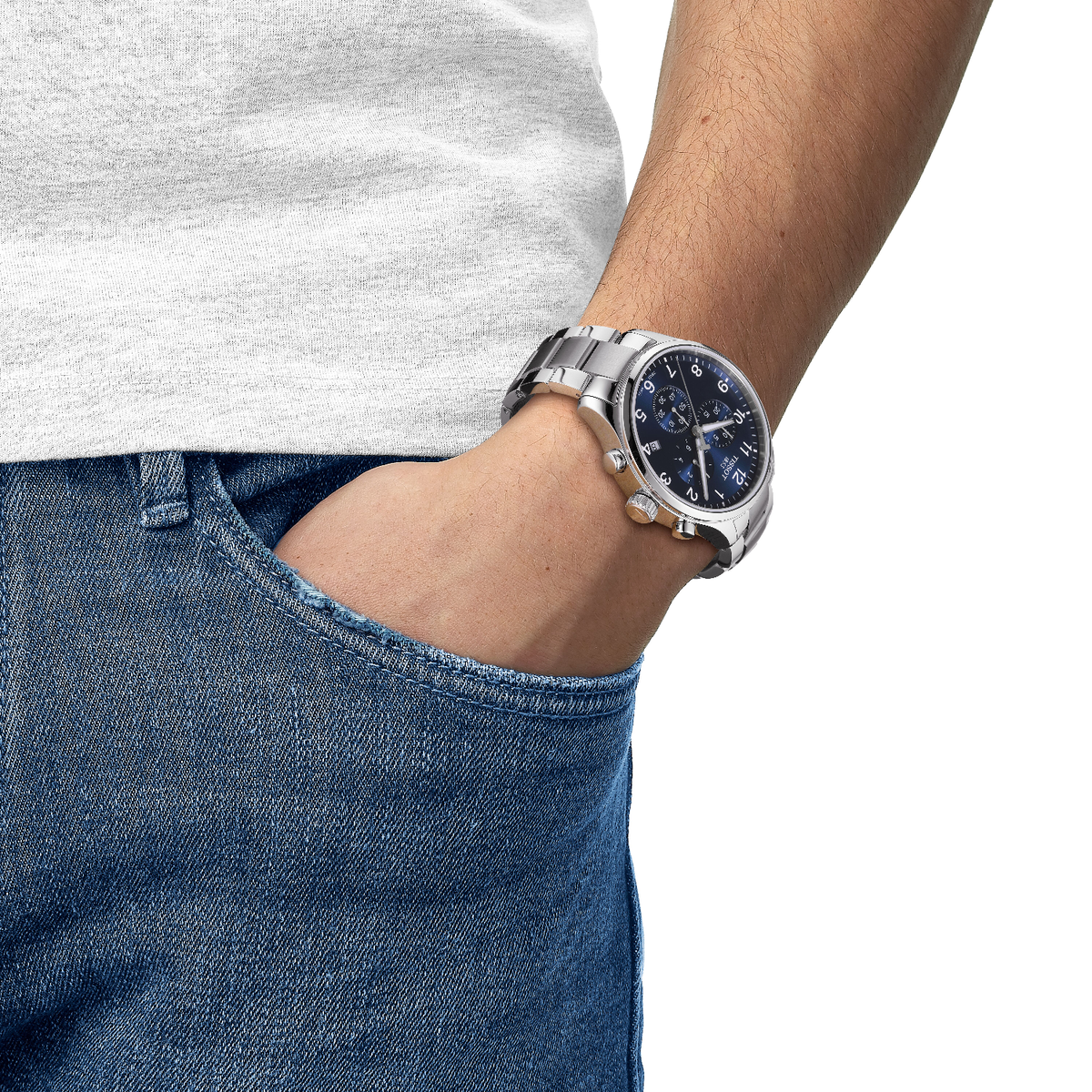 Tissot Chrono XL Quartz 45mm Sunburst Navy T1166171104701