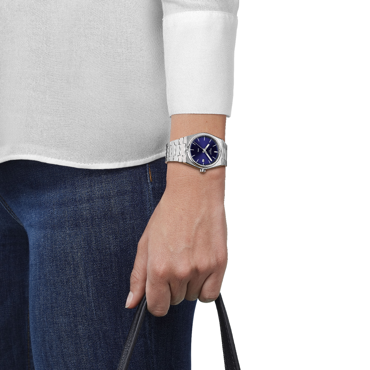 Tissot PRX Quartz 35mm Sunburst Blue T1372101104100