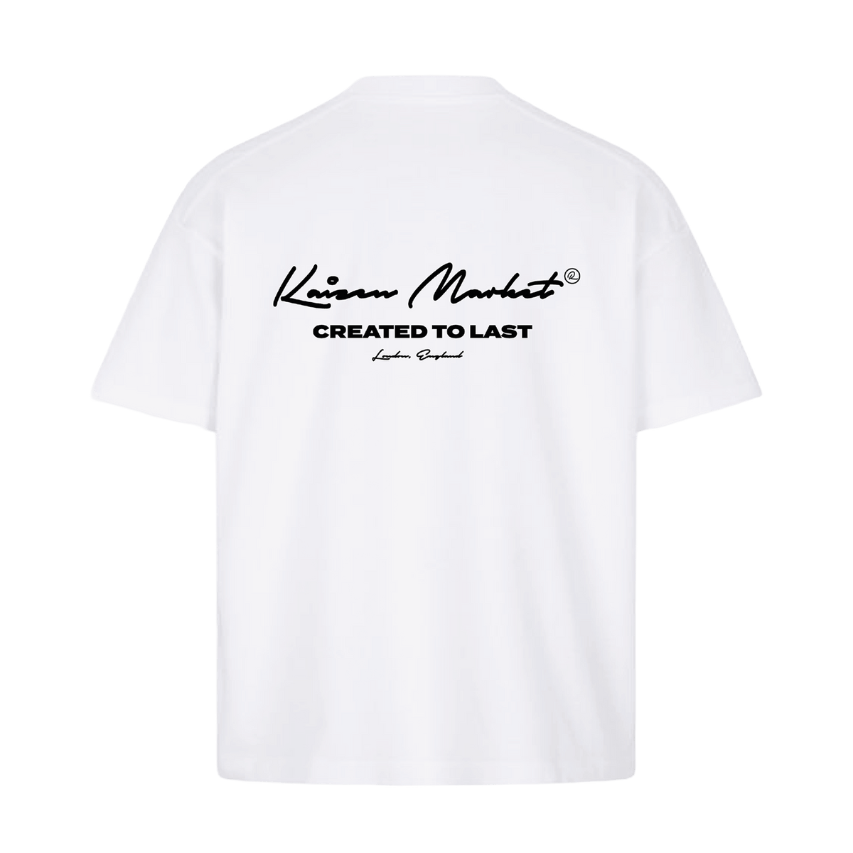 KAIZEN MARKET AUTOGRAPH TEE WHITE — SMALL — Front View
