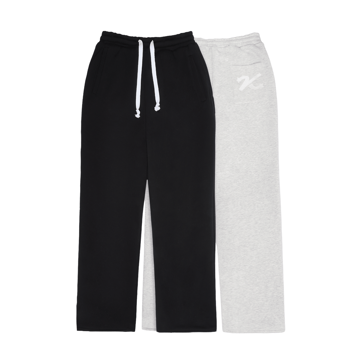 KAIZEN MARKET GREY/BLACK REVERSIBLE BOTTOMS — XS — Front View