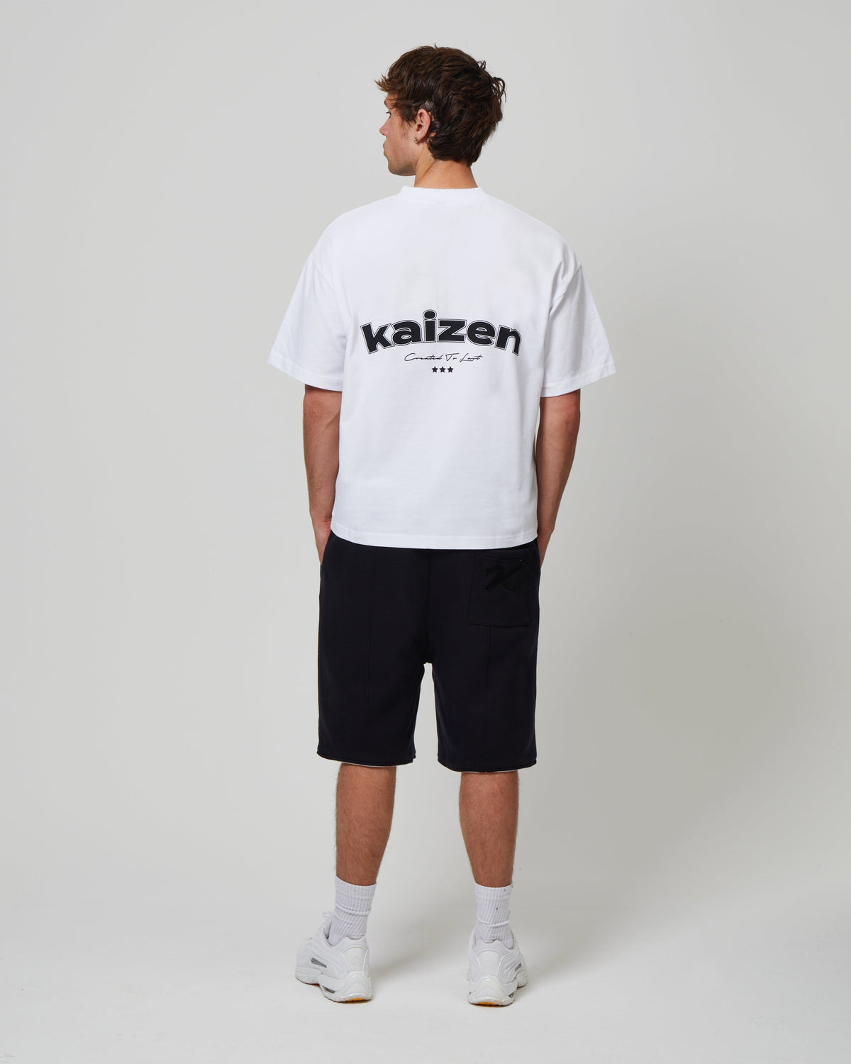 KAIZEN MARKET ARCH TEE WHITE — XS — Top View