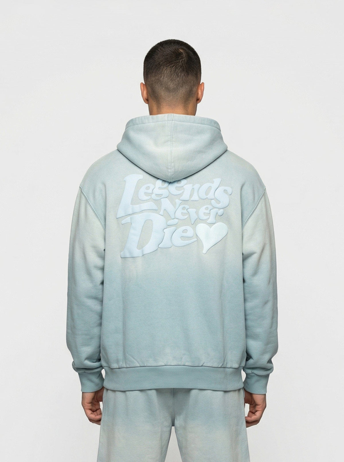 Legende Paris LND GRADIENT HOOD - ICY BLUE — XS — Side View