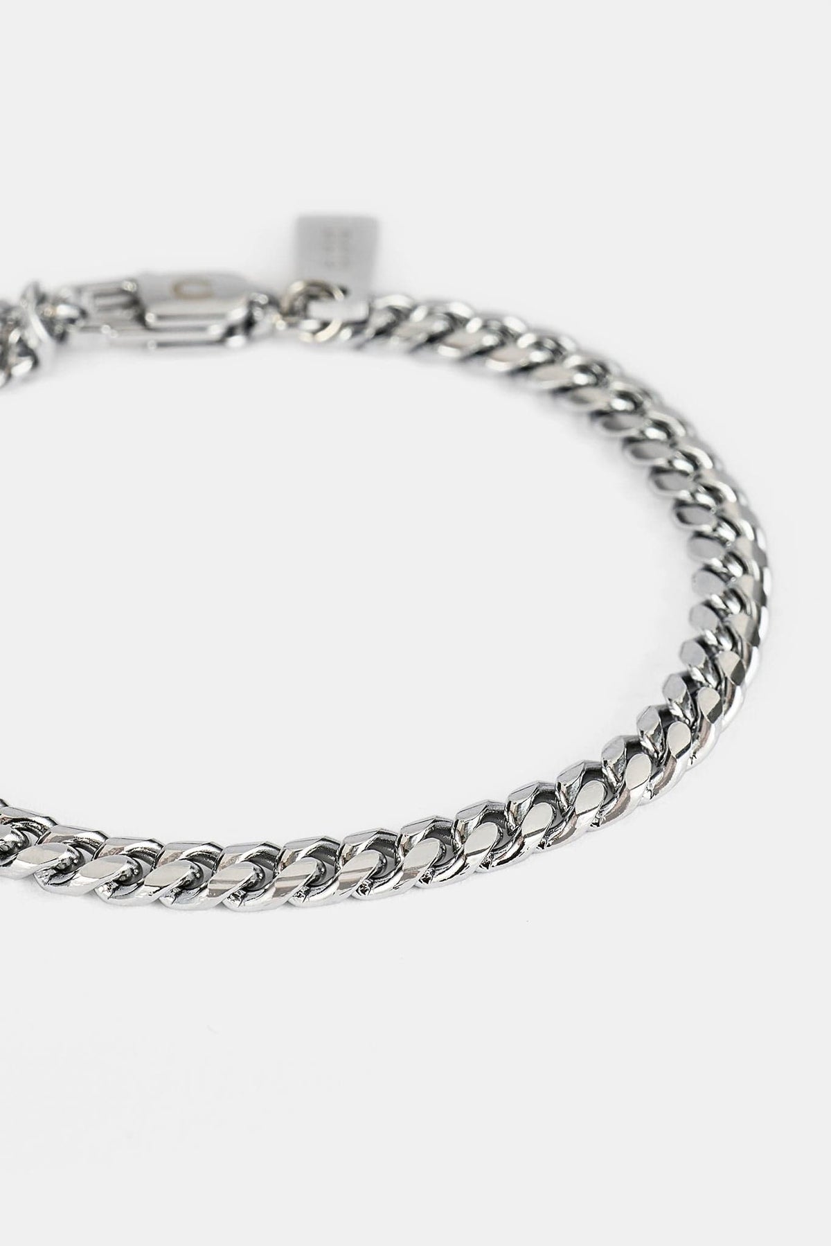 Cernucci Miami Cuban Bracelet - 5mm - White — 6" — Side View