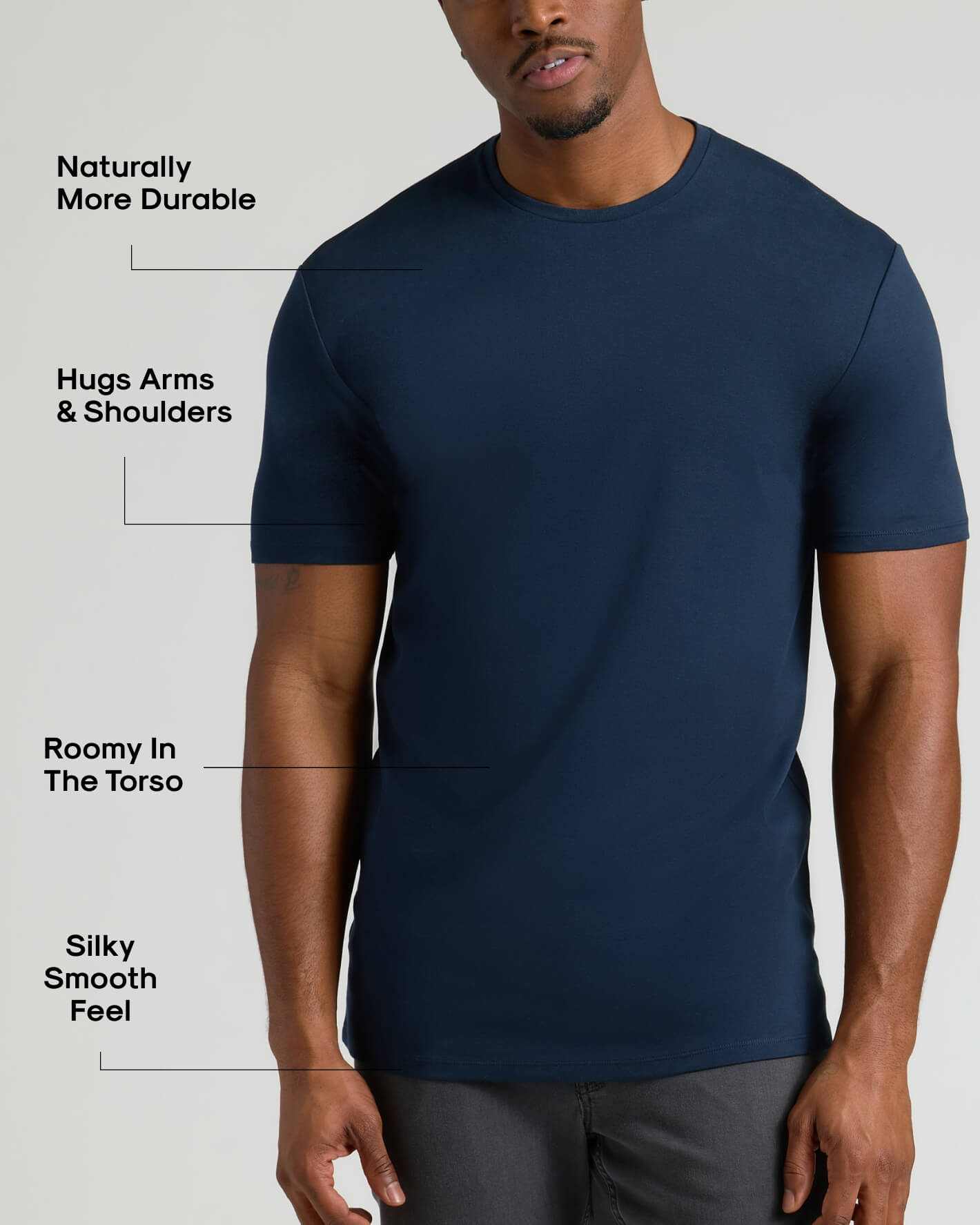 Tall Pima Cotton Blend Crew 4-Pack