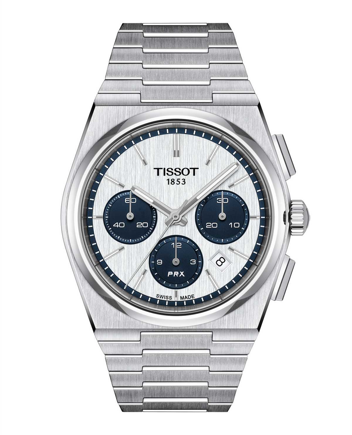 Tissot PRX Automatic 42mm White with blue sub-dials T1374271101101