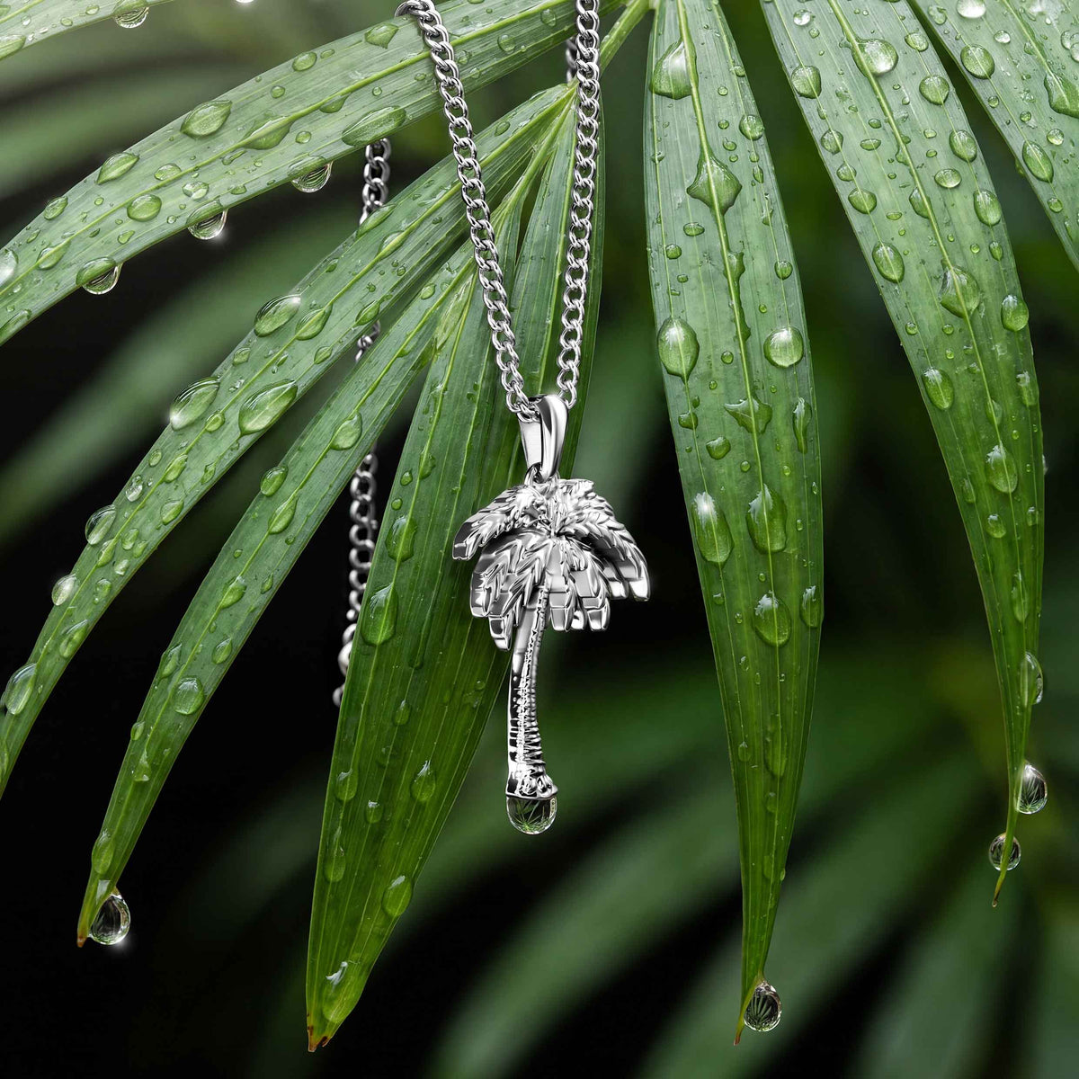 Unshakeable: Palm Tree Pendant - Silver