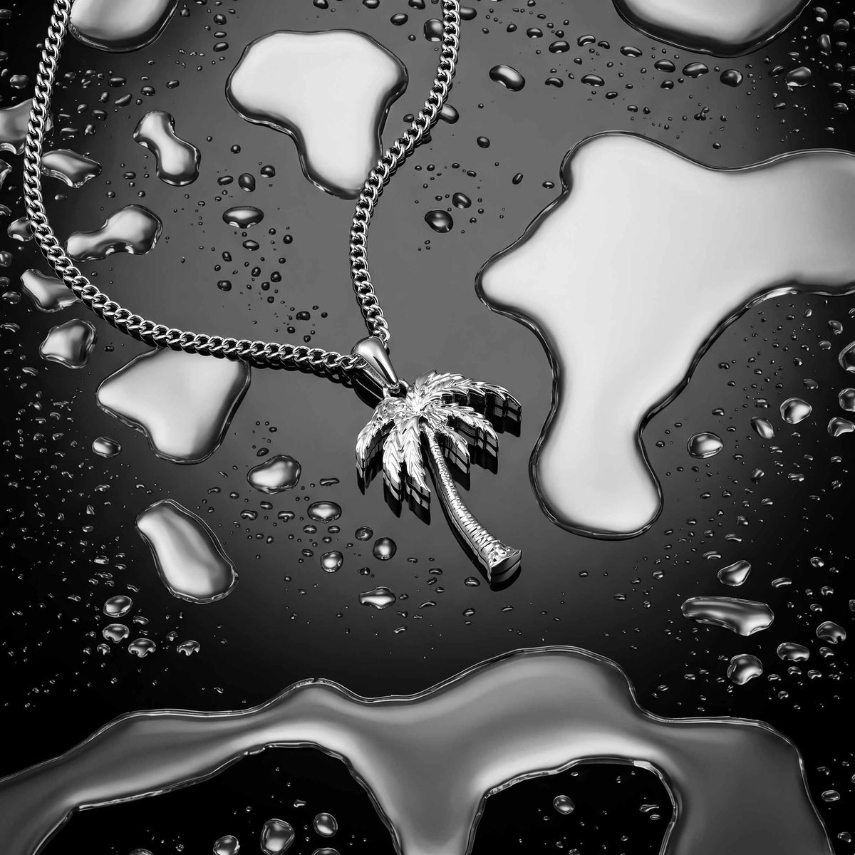 Unshakeable: Palm Tree Pendant - Silver