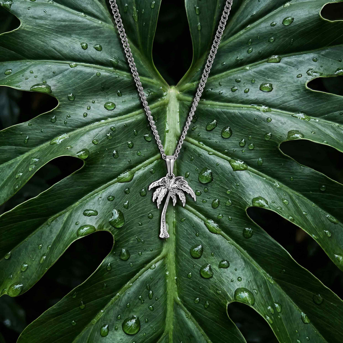 Unshakeable: Palm Tree Pendant - Silver