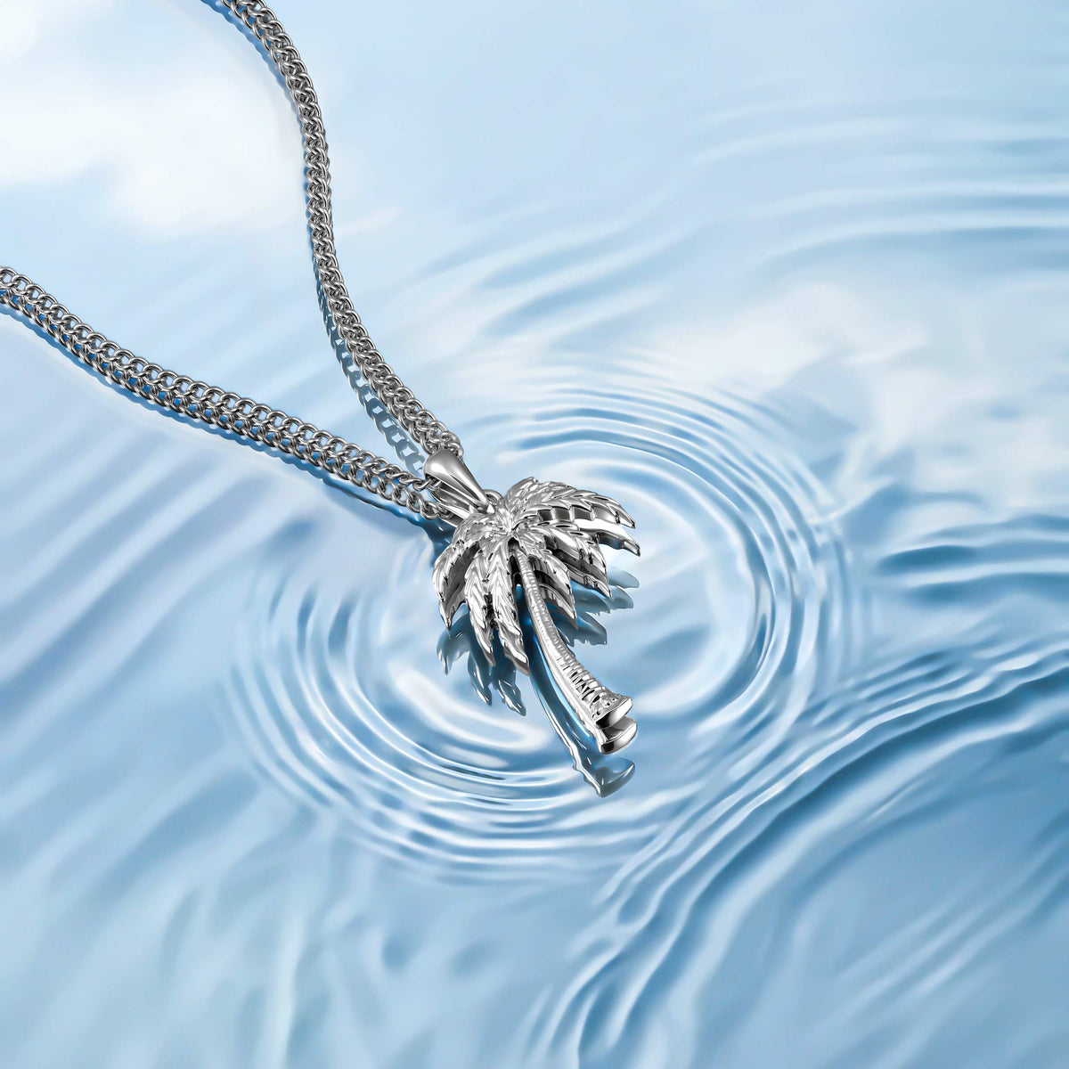 Unshakeable: Palm Tree Pendant - Silver