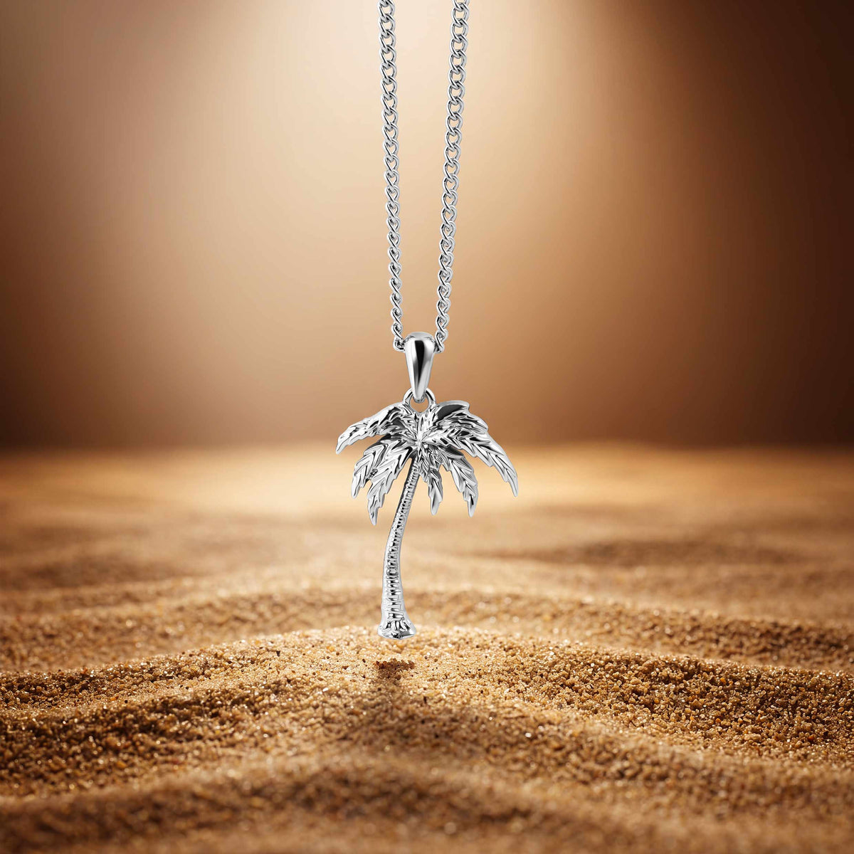 Unshakeable: Palm Tree Pendant - Silver