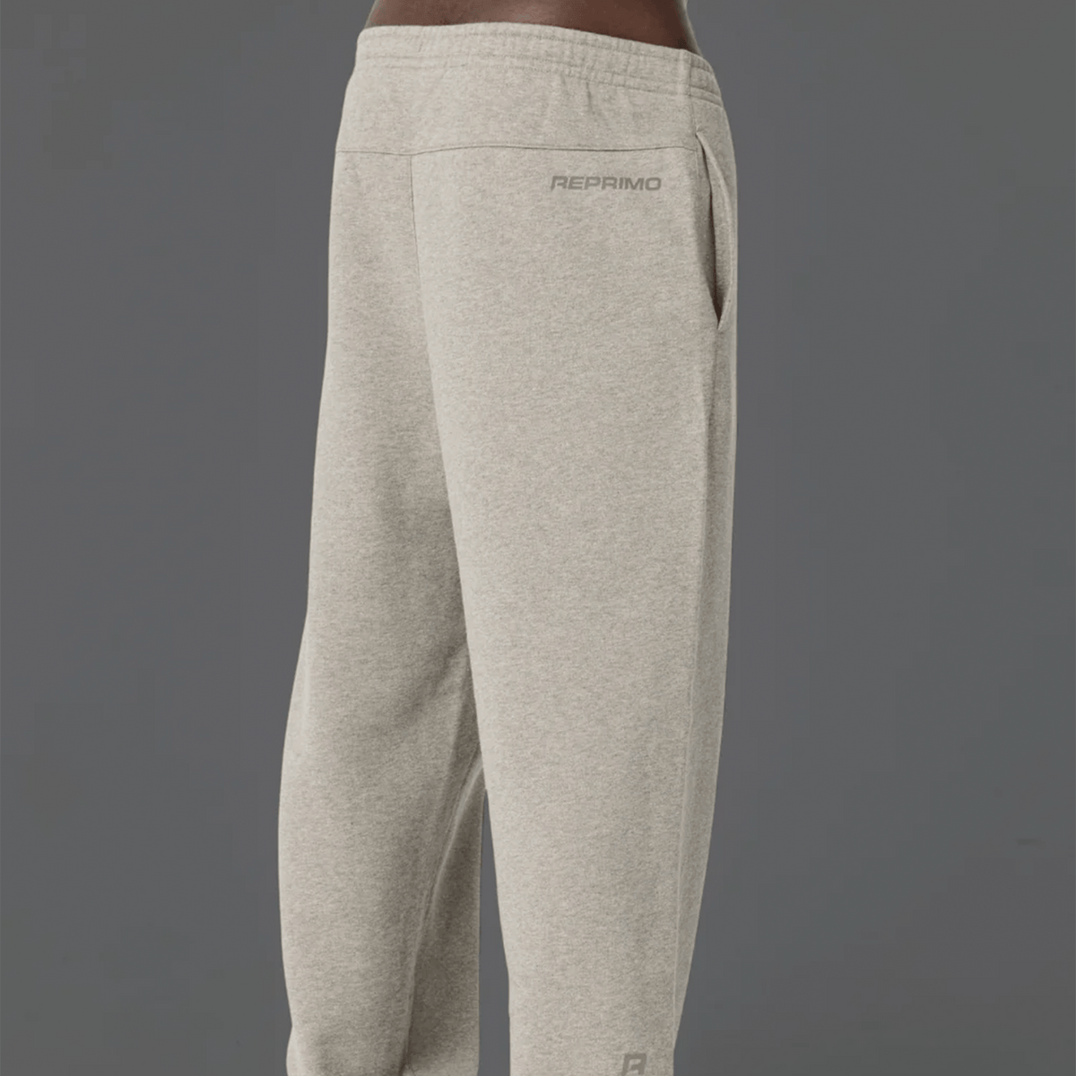 Reprimo Collective RP Cuffed Joggers 'Grey Marl' — XXS — Side View