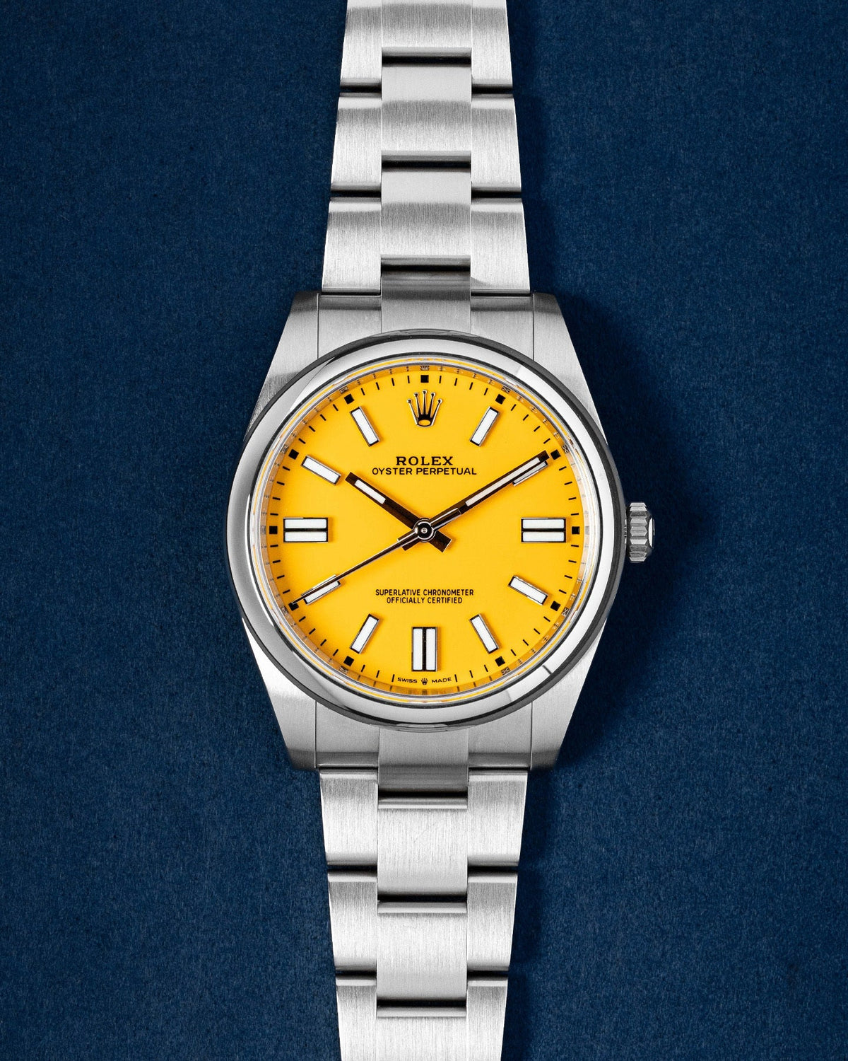 Rolex Oyster Perpetual Yellow Dial 124300