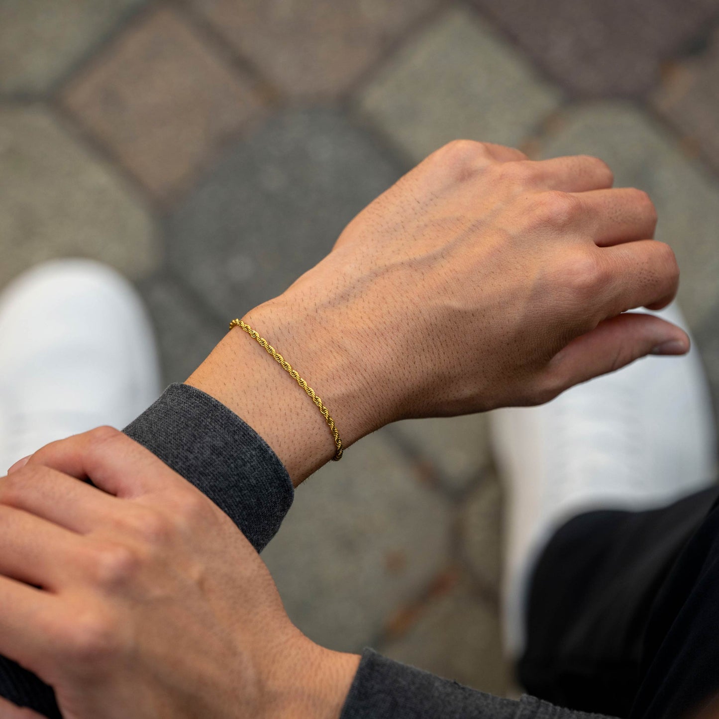 Rope Chain Bracelet, 2.5MM - 14K Gold