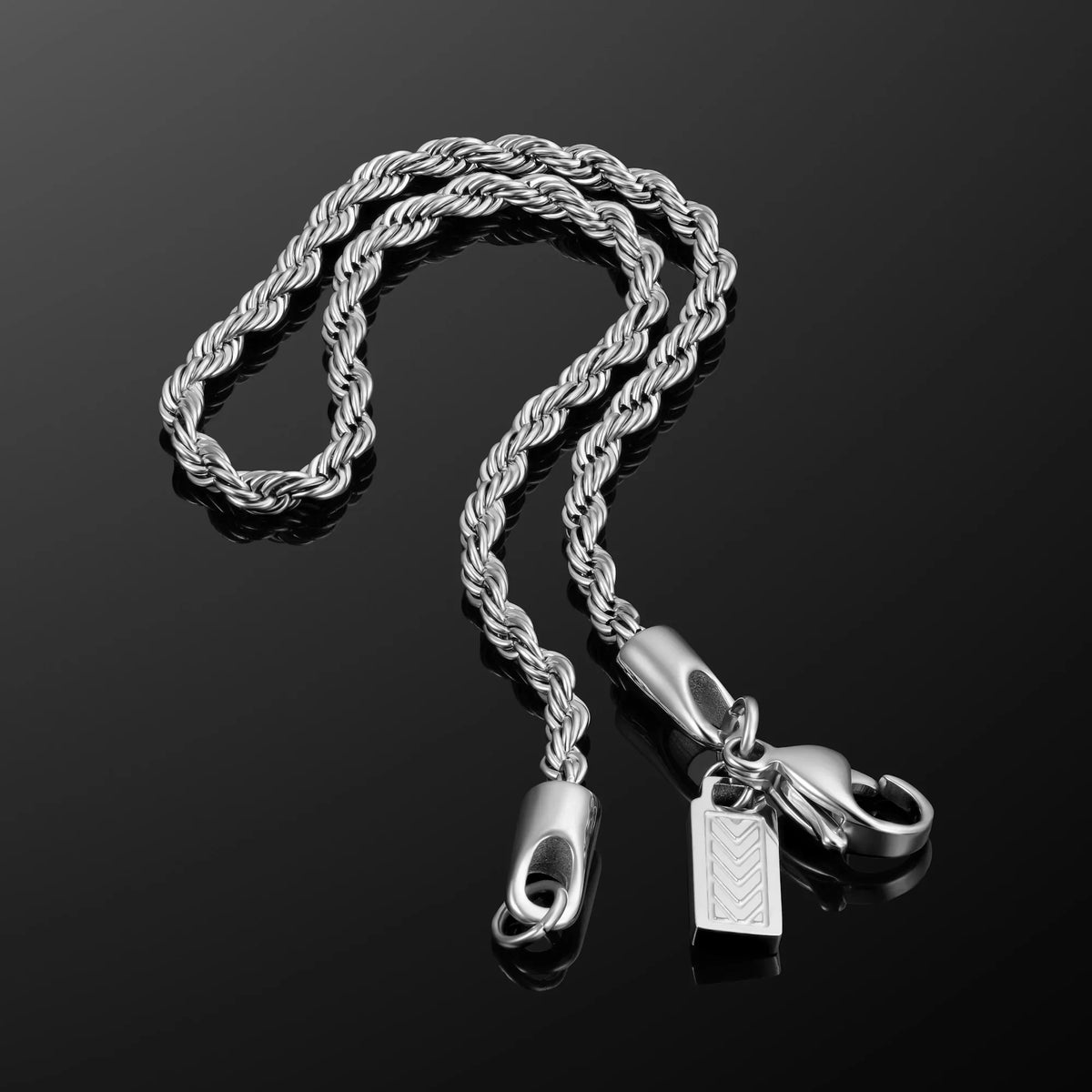 Rope Chain Bracelet, 2.5MM - Silver
